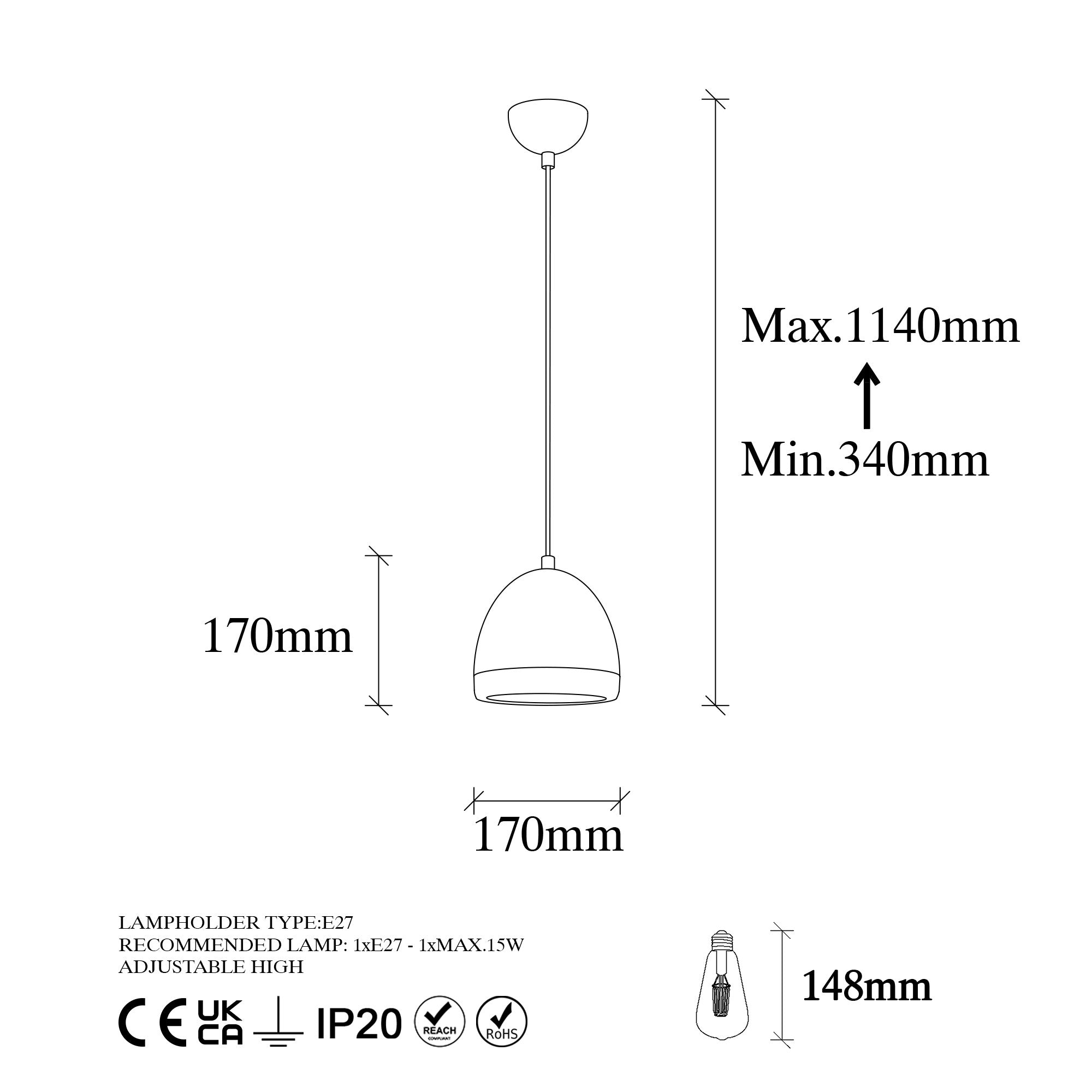 Mugo - 10655 in Anthrazit Gold präsentiert im Onlineshop von KAQTU Design AG. Pendelleuchte ist von Opviq