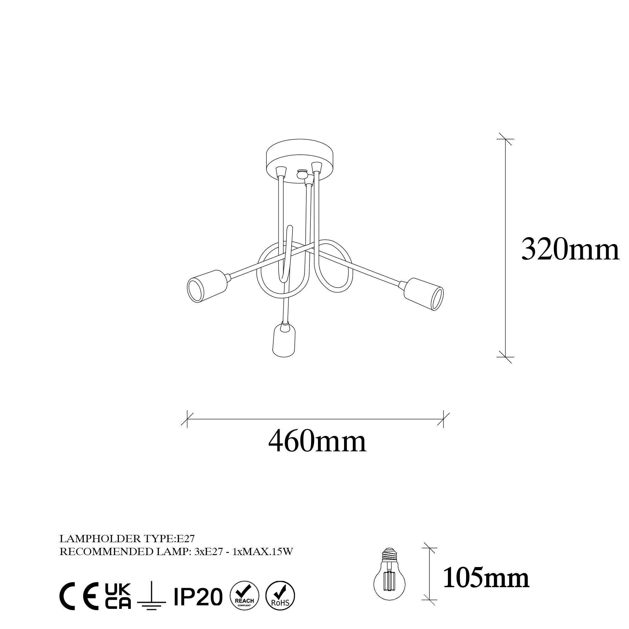 Viraj - 10875 in Schwarz Antiquität präsentiert im Onlineshop von KAQTU Design AG. Deckenleuchte ist von Opviq