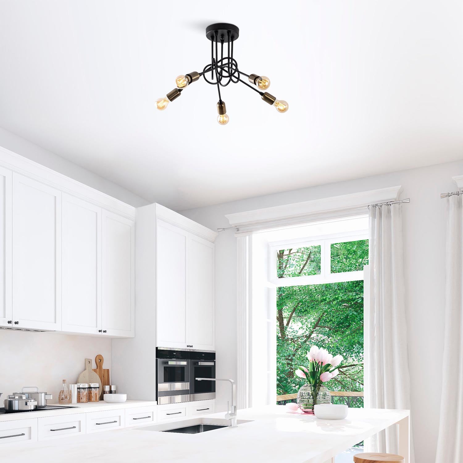 Viraj - 10880 in Schwarz Antiquität präsentiert im Onlineshop von KAQTU Design AG. Deckenleuchte ist von Opviq