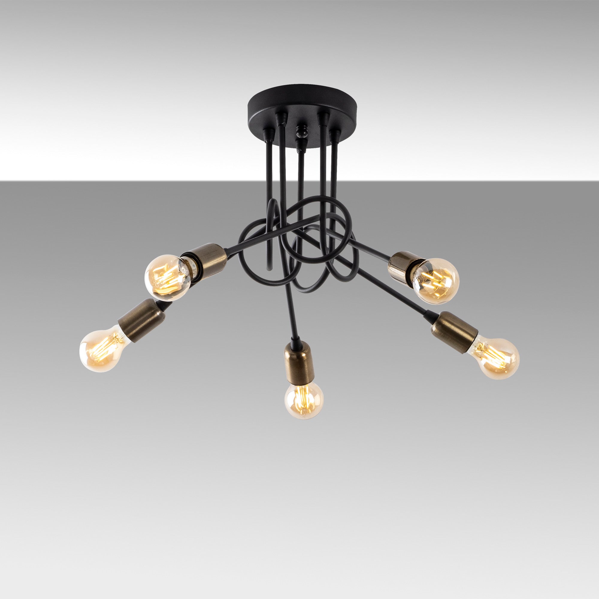 Viraj - 10880 in Schwarz Antiquität präsentiert im Onlineshop von KAQTU Design AG. Deckenleuchte ist von Opviq