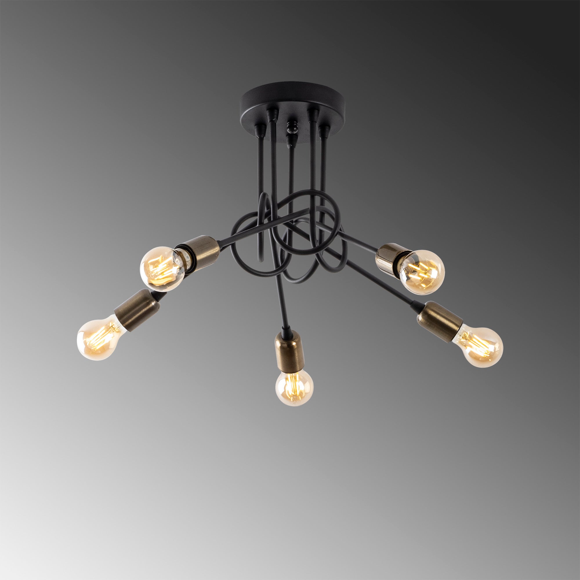 Viraj - 10880 in Schwarz Antiquität präsentiert im Onlineshop von KAQTU Design AG. Deckenleuchte ist von Opviq
