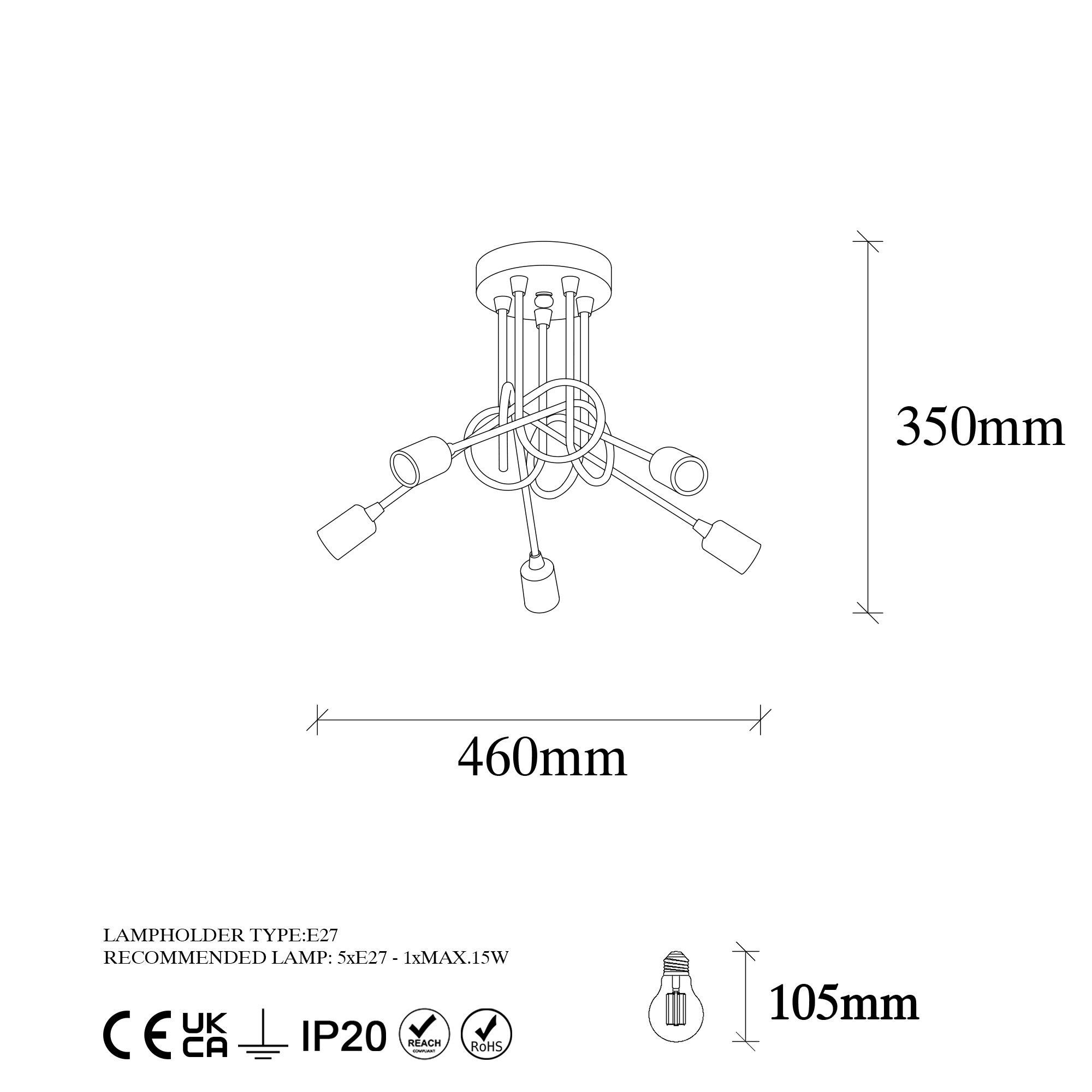Viraj - 10880 in Schwarz Antiquität präsentiert im Onlineshop von KAQTU Design AG. Deckenleuchte ist von Opviq