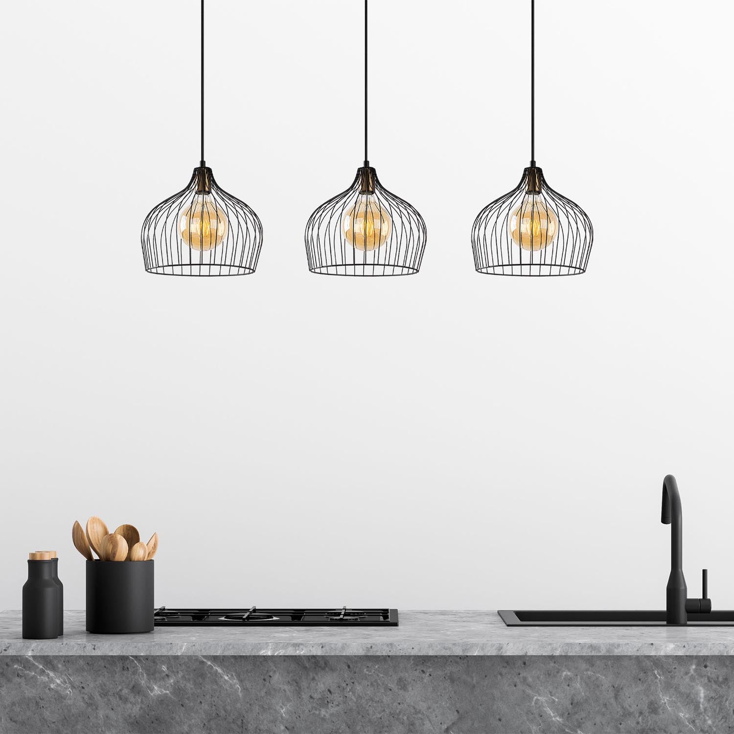 Bek - 11380 in Schwarz Antiquität präsentiert im Onlineshop von KAQTU Design AG. Pendelleuchte ist von Opviq