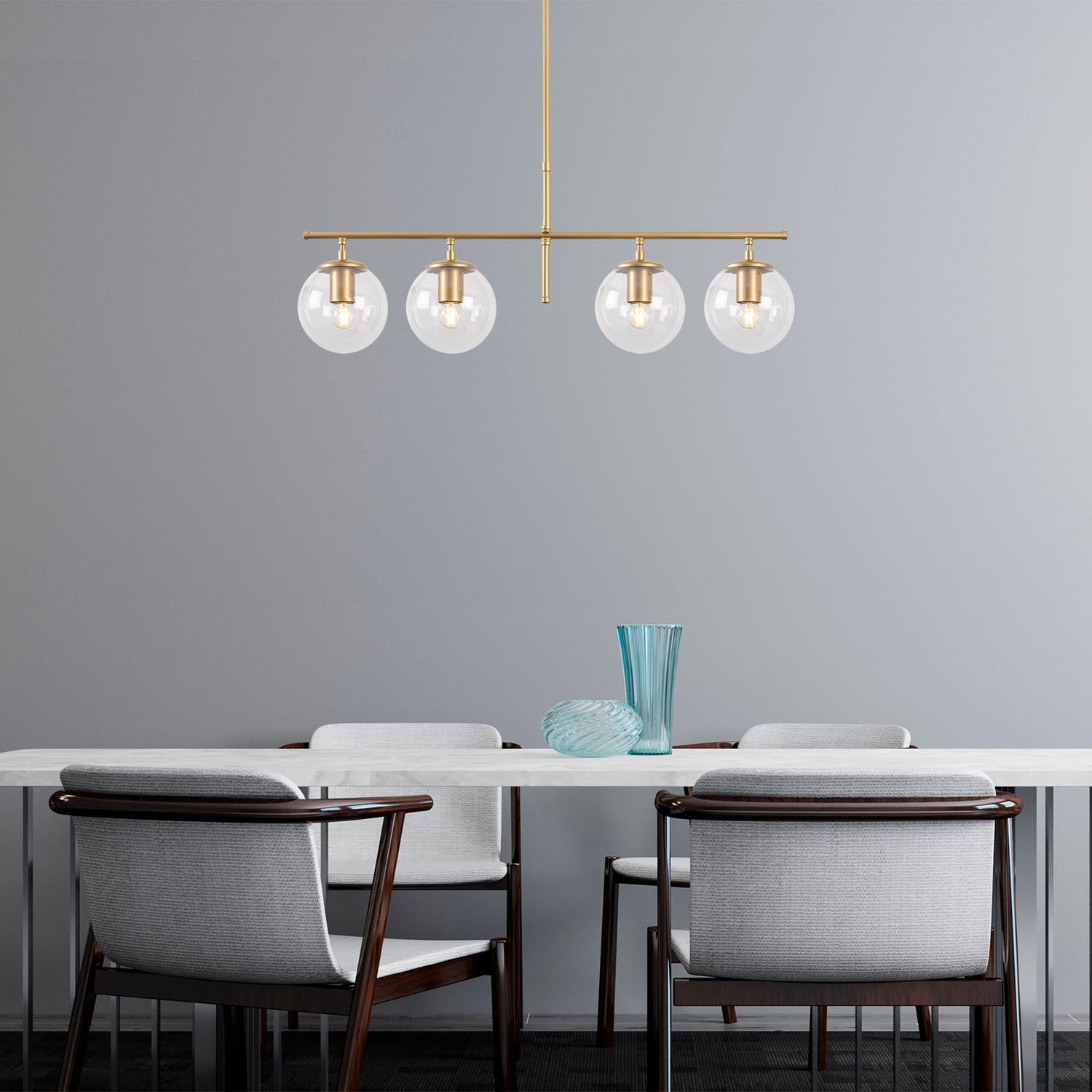 Roe - 10785 in Glänzendes Gold präsentiert im Onlineshop von KAQTU Design AG. Pendelleuchte ist von Opviq