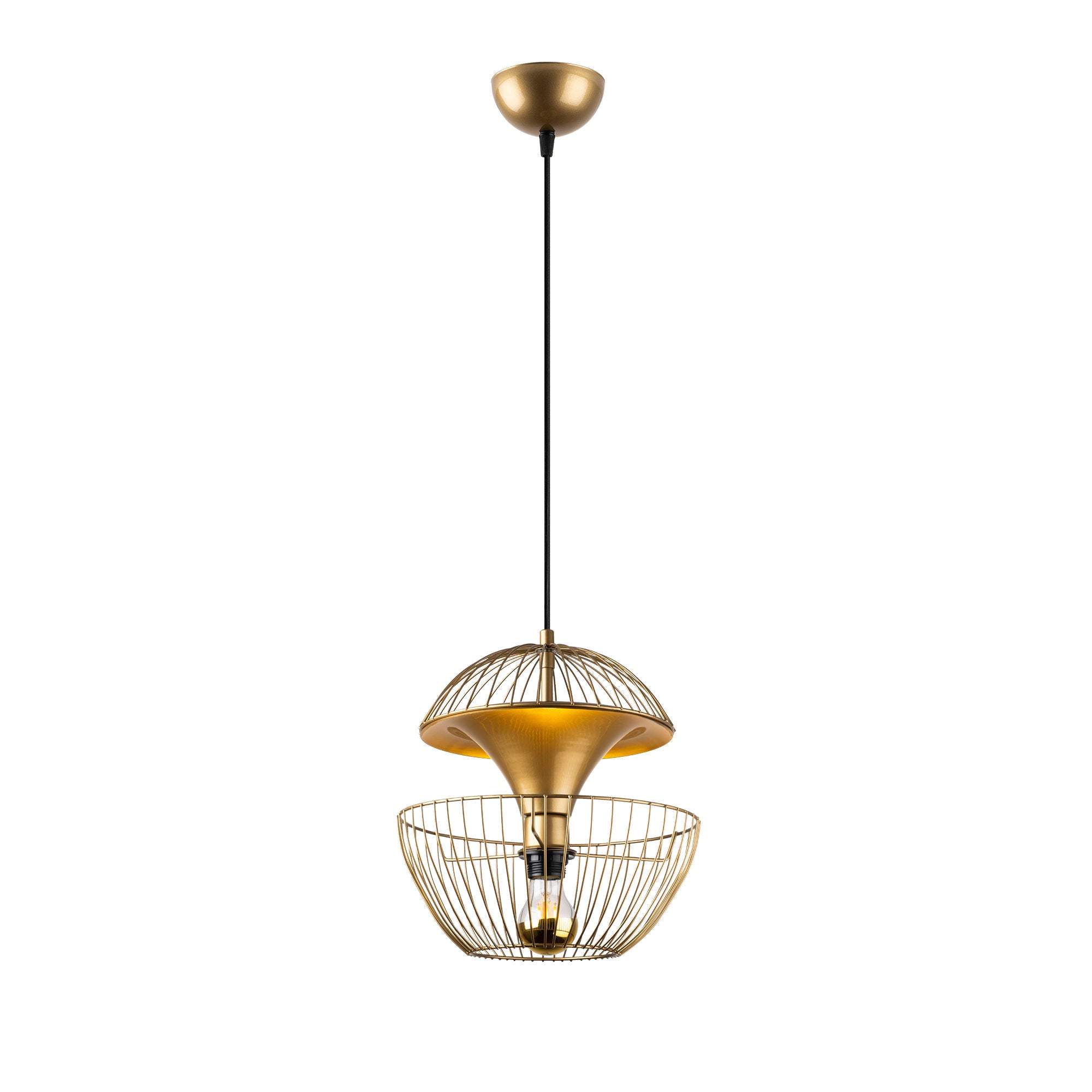 Telmander - 11410 in Glänzendes Gold präsentiert im Onlineshop von KAQTU Design AG. Pendelleuchte ist von Opviq