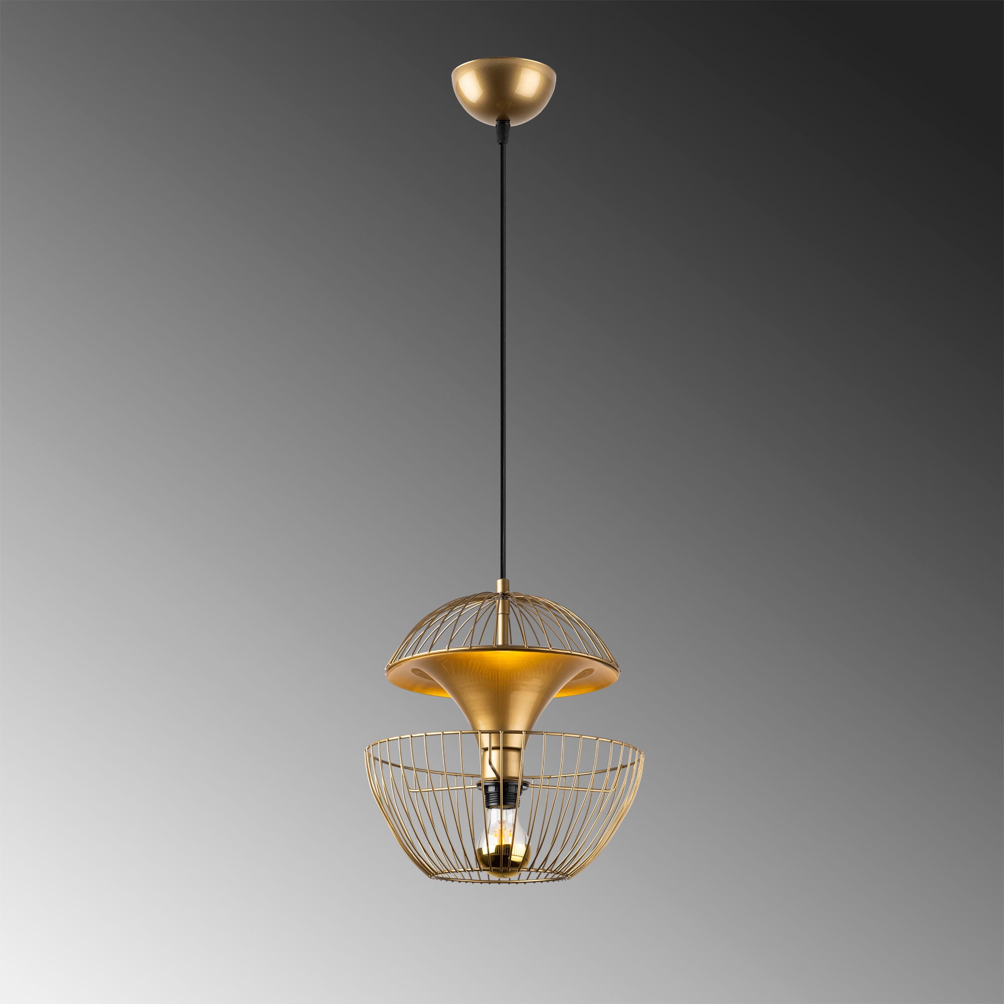 Telmander - 11410 in Glänzendes Gold präsentiert im Onlineshop von KAQTU Design AG. Pendelleuchte ist von Opviq