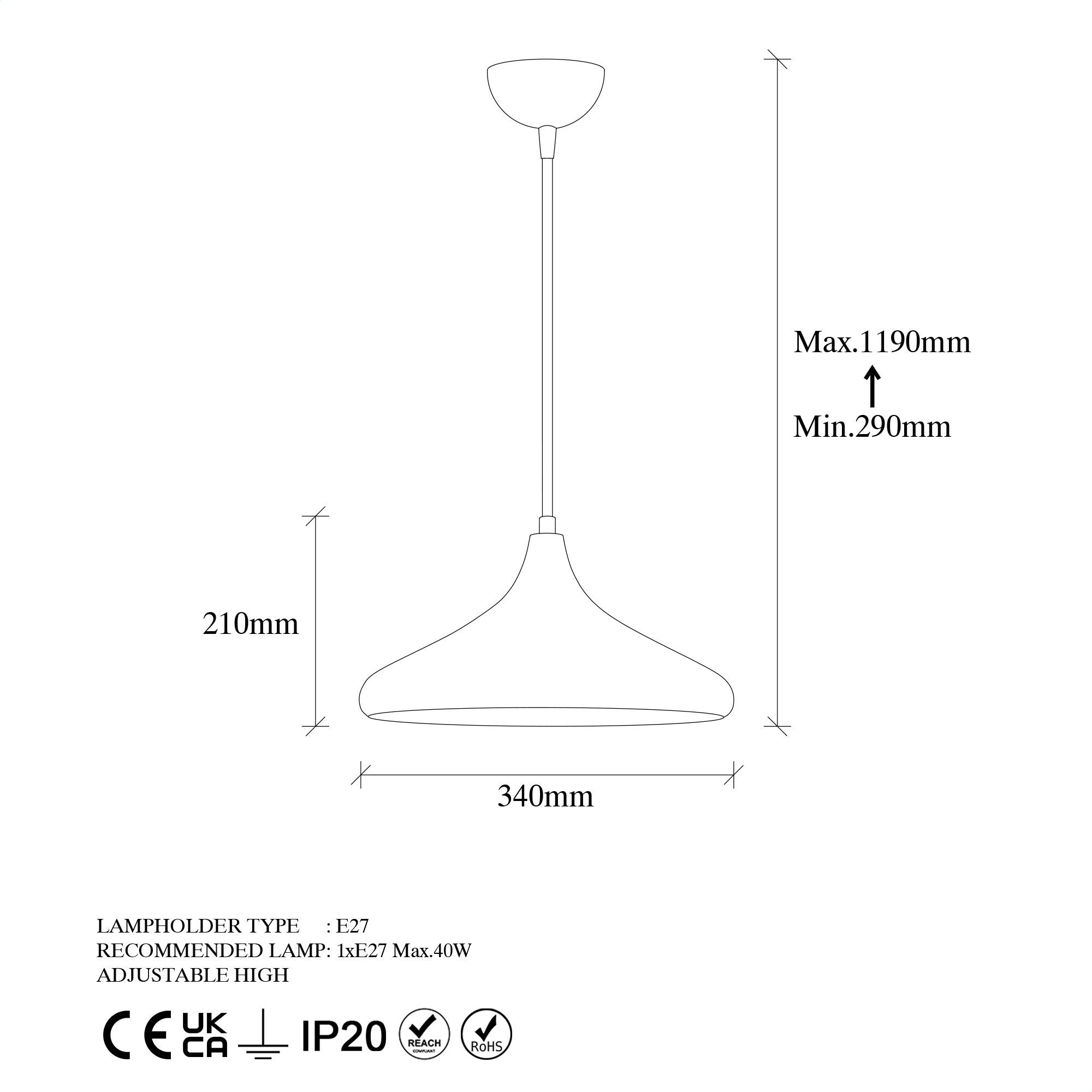 Barek - 11546 in Mehrfarbig präsentiert im Onlineshop von KAQTU Design AG. Pendelleuchte ist von Opviq