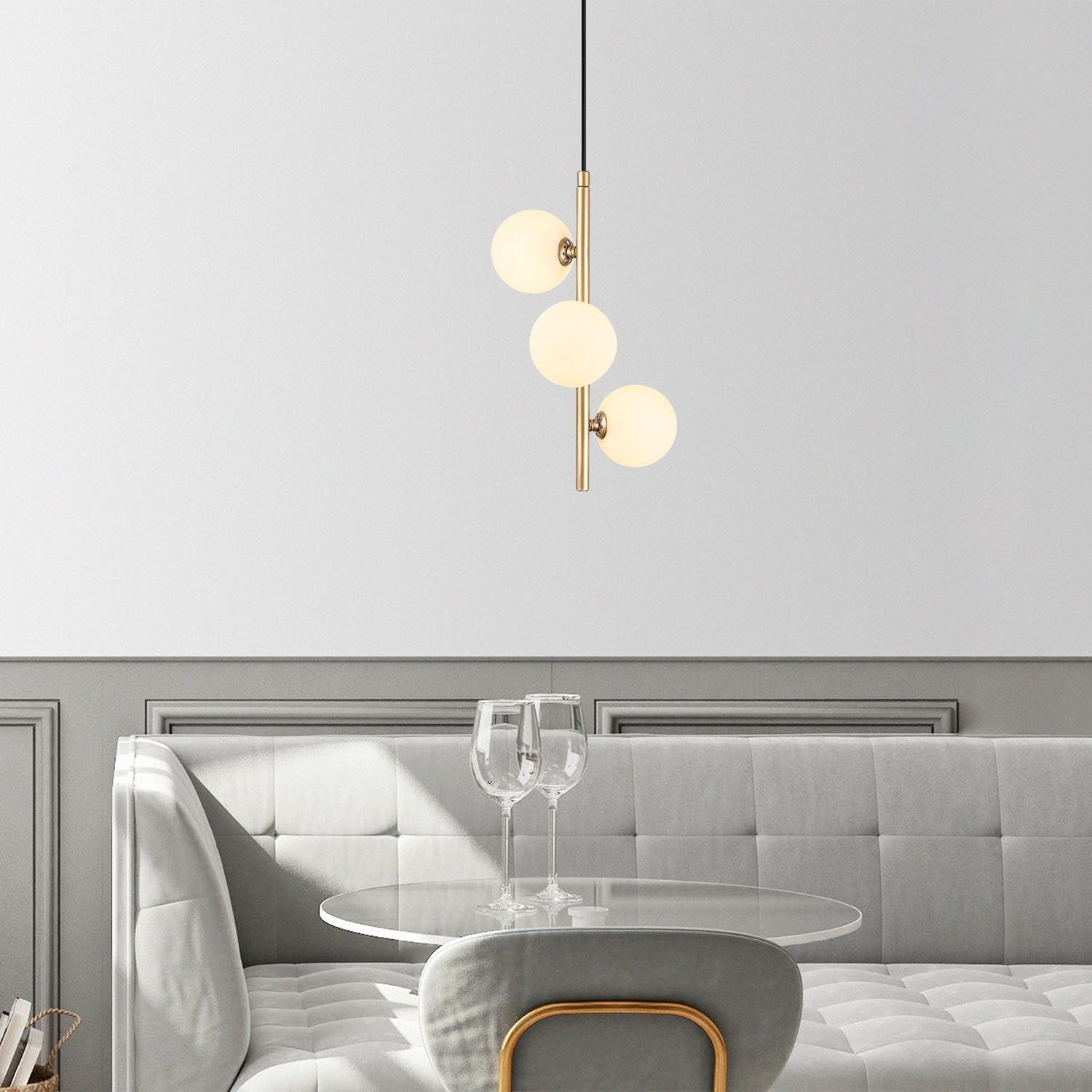 Domino - 11046 in Gold präsentiert im Onlineshop von KAQTU Design AG. Pendelleuchte ist von Opviq