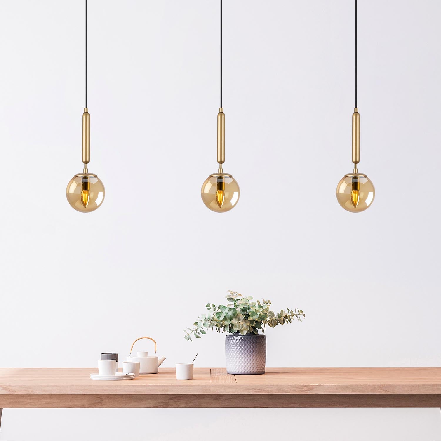 King - 11453 in Gold präsentiert im Onlineshop von KAQTU Design AG. Pendelleuchte ist von Opviq