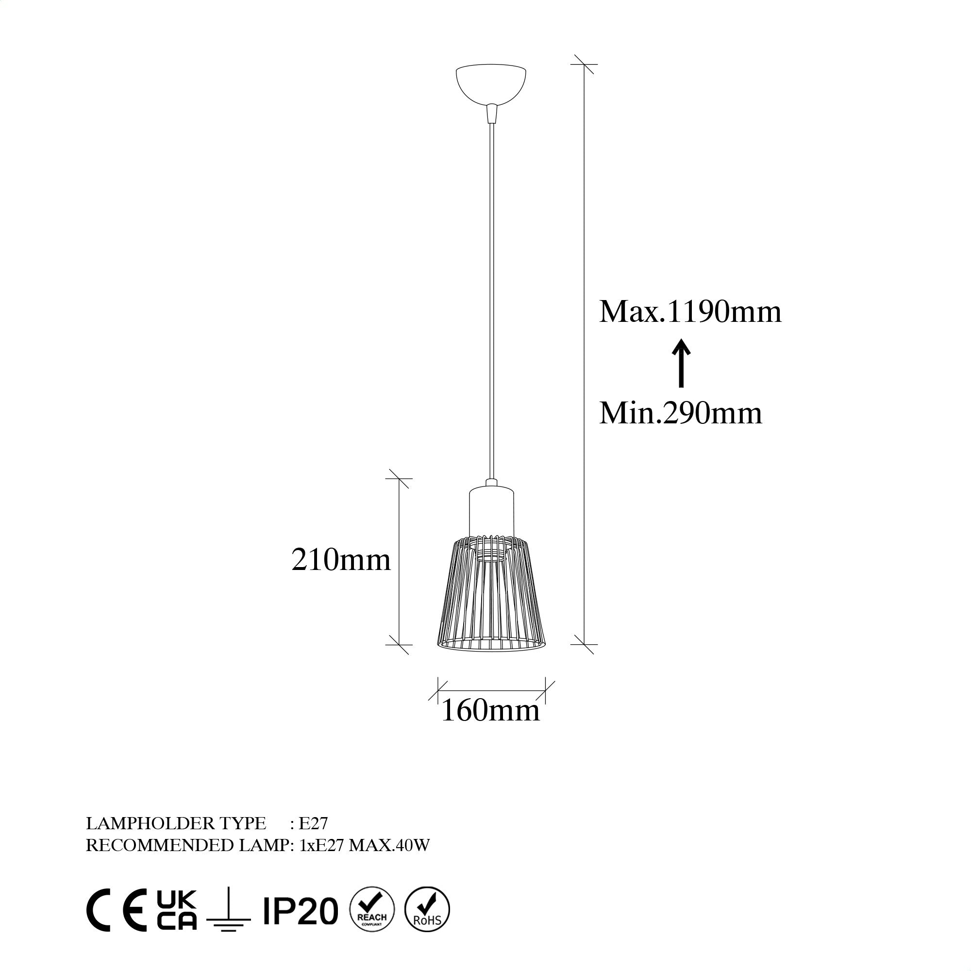 Kemtel - 11850 in Schwarz Antiquität präsentiert im Onlineshop von KAQTU Design AG. Pendelleuchte ist von Opviq