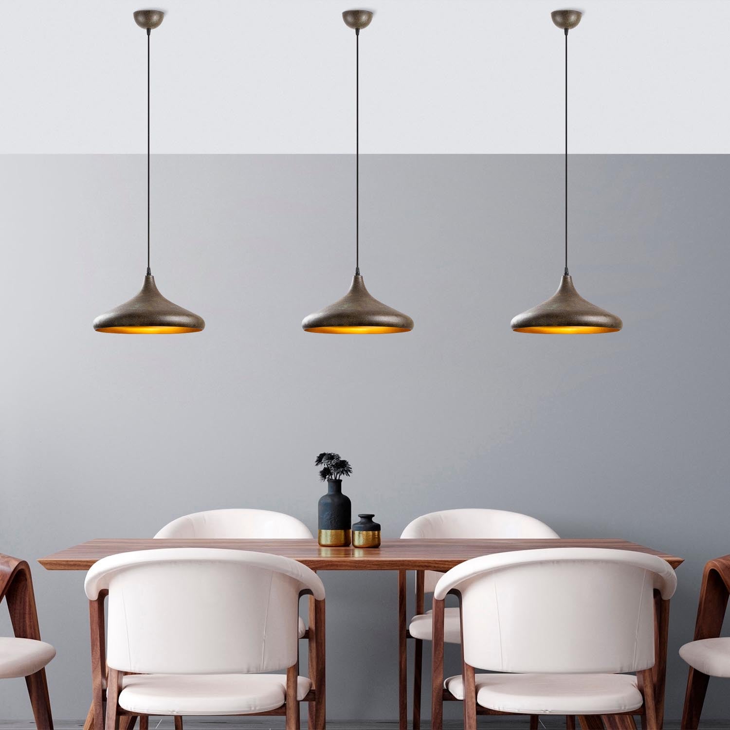 Barek - 11544 in Patina präsentiert im Onlineshop von KAQTU Design AG. Pendelleuchte ist von Opviq