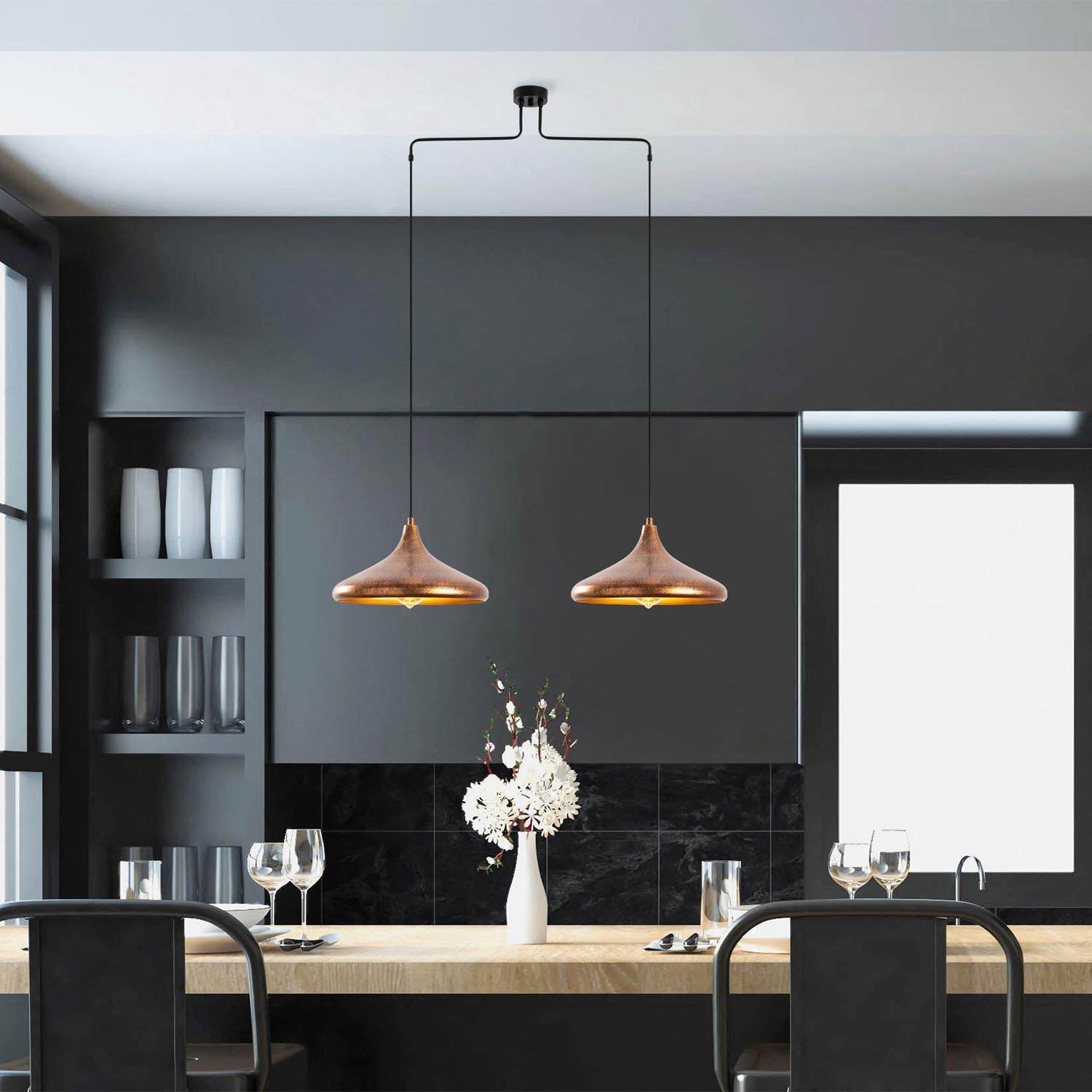 Barek - 11547 in Patina präsentiert im Onlineshop von KAQTU Design AG. Pendelleuchte ist von Opviq