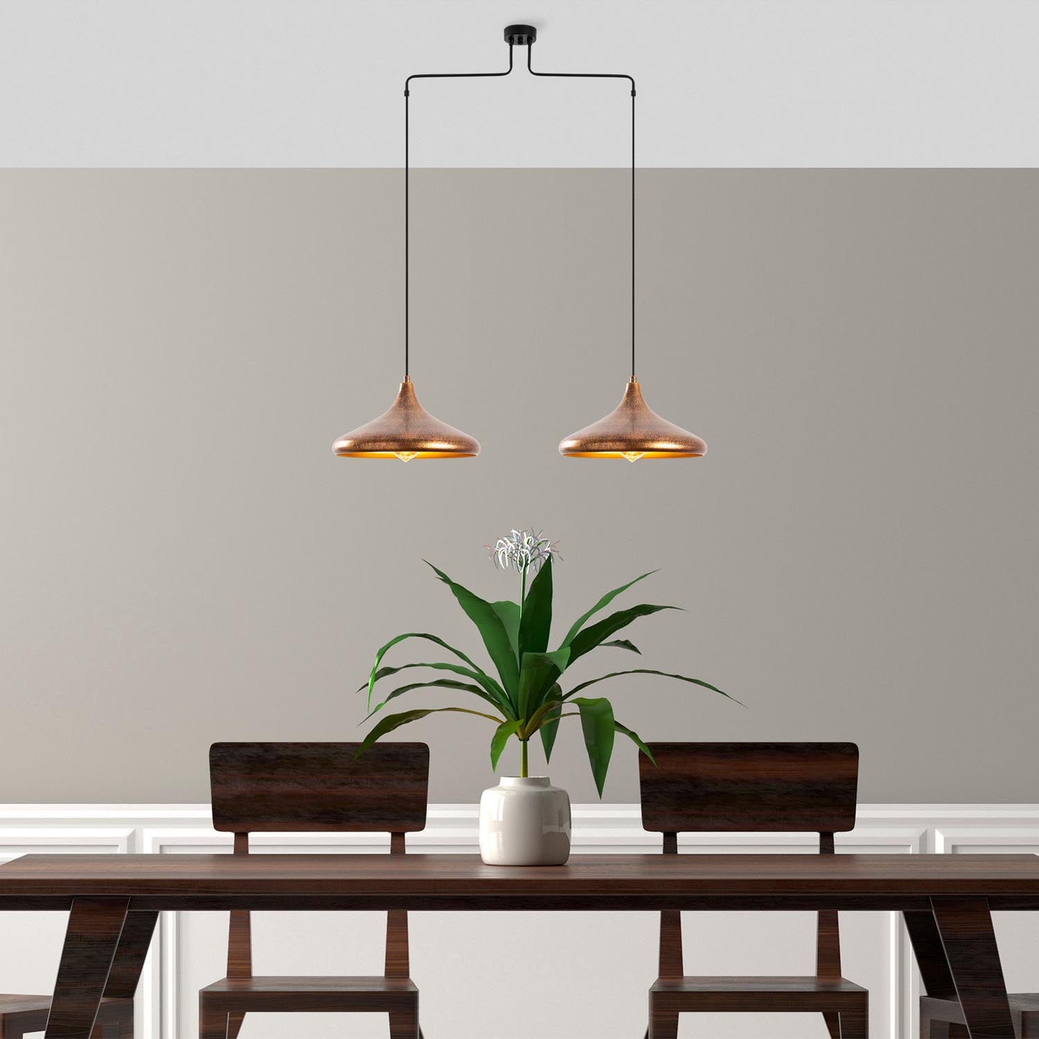 Barek - 11547 in Patina präsentiert im Onlineshop von KAQTU Design AG. Pendelleuchte ist von Opviq