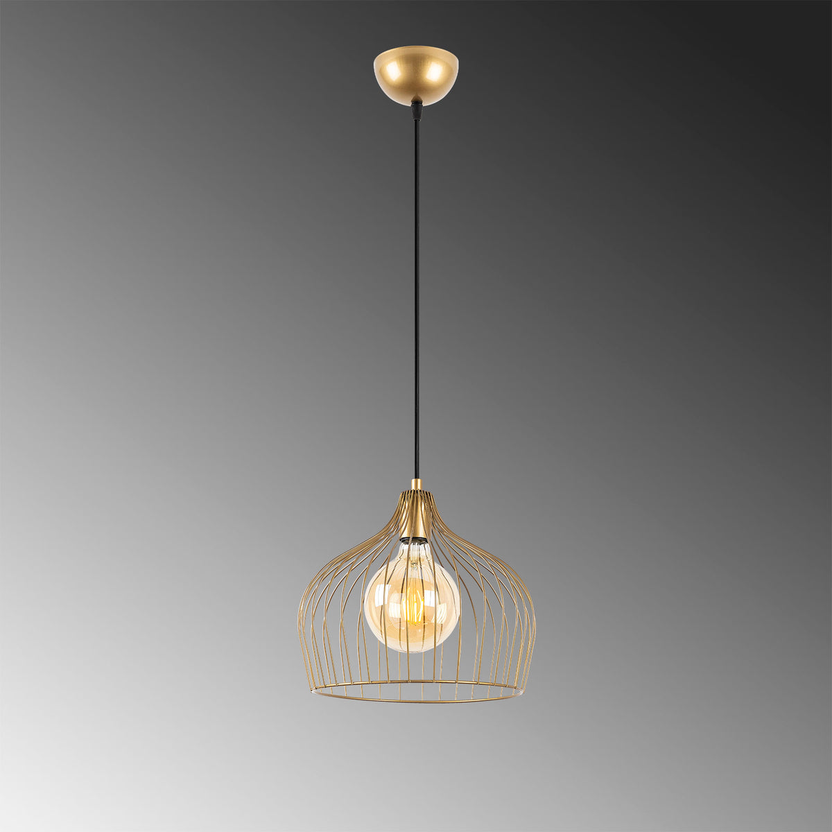 Bek Pendellampe - Glänzendes Gold in Glänzendes Gold präsentiert im Onlineshop von KAQTU Design AG. Pendelleuchte ist von Opviq