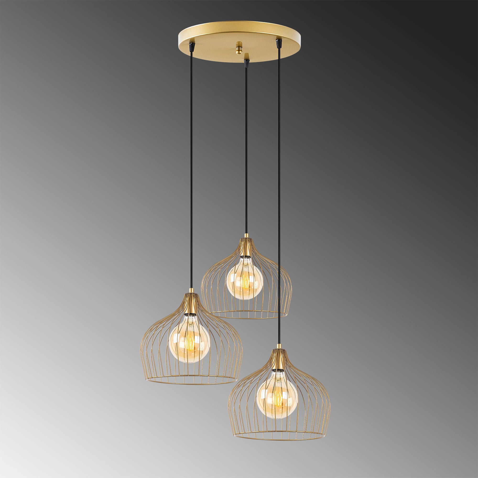 Bek - 11381 in Glänzendes Gold präsentiert im Onlineshop von KAQTU Design AG. Pendelleuchte ist von Opviq