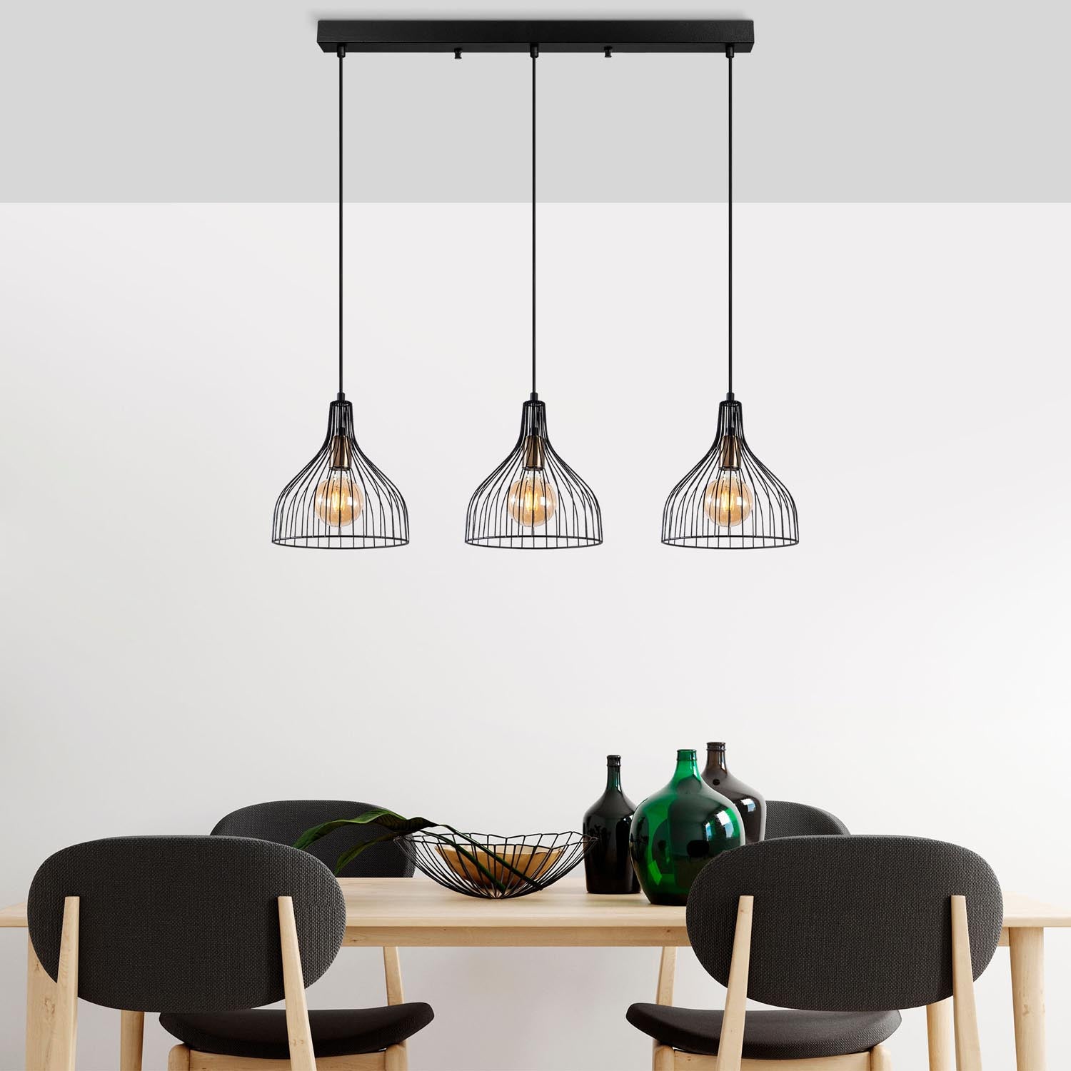 Cafu - 11565 - 1 in Schwarz Antiquität präsentiert im Onlineshop von KAQTU Design AG. Pendelleuchte ist von Opviq