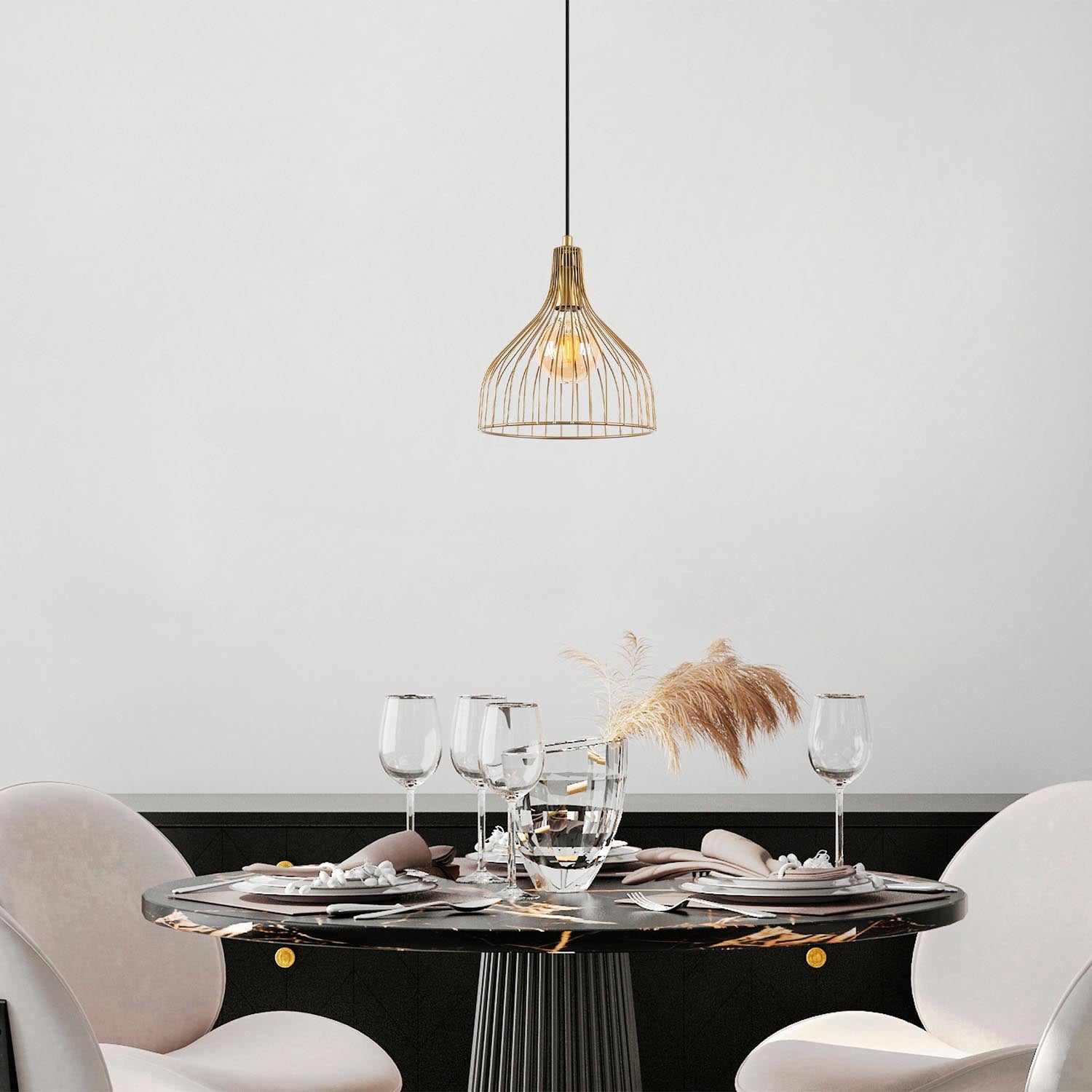 Cafu - 11566 in Glänzendes Gold präsentiert im Onlineshop von KAQTU Design AG. Pendelleuchte ist von Opviq