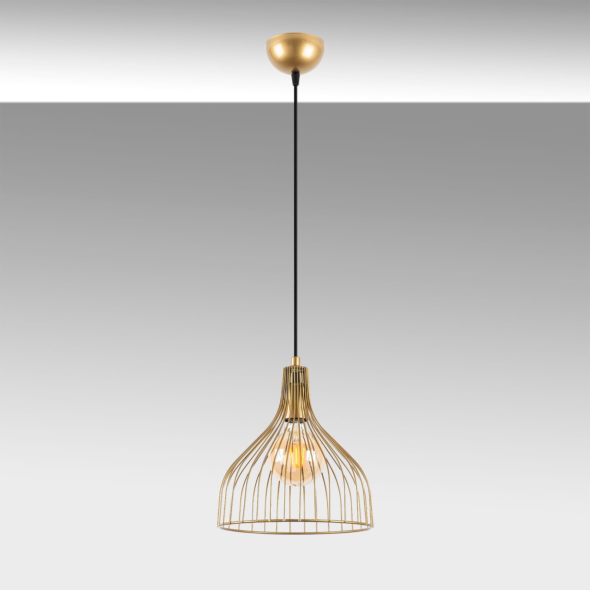 Cafu - 11566 in Glänzendes Gold präsentiert im Onlineshop von KAQTU Design AG. Pendelleuchte ist von Opviq