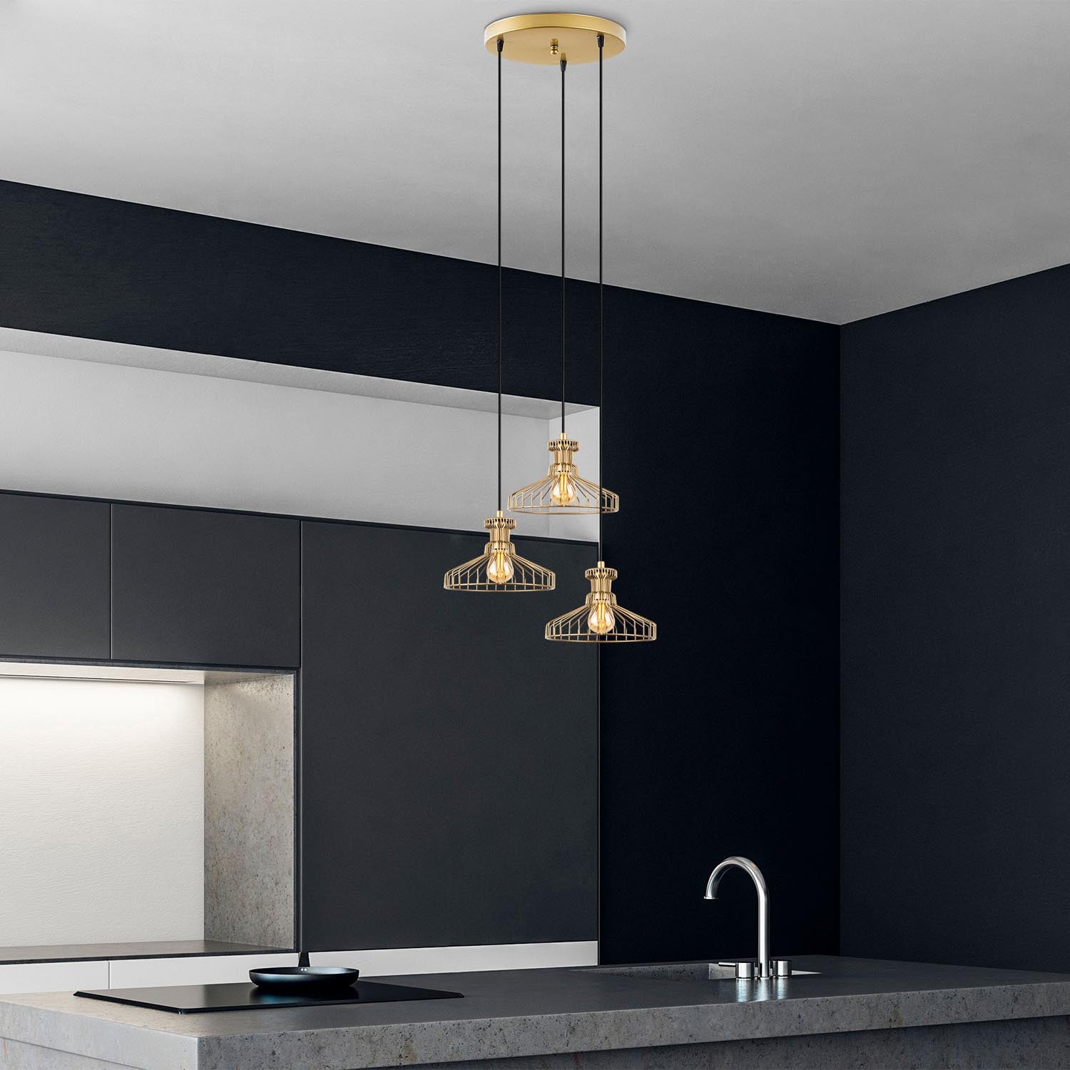 Events - 11241 in Glänzendes Gold präsentiert im Onlineshop von KAQTU Design AG. Pendelleuchte ist von Opviq