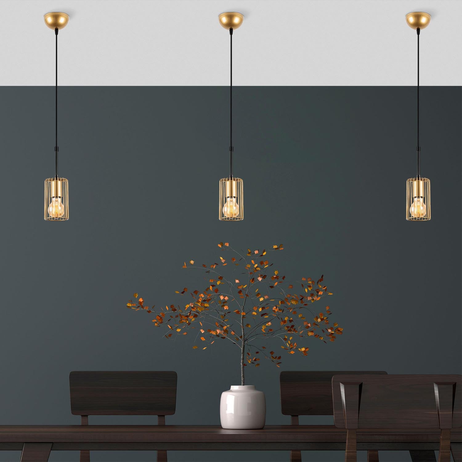 Kemtel - 11846 in Glänzendes Gold präsentiert im Onlineshop von KAQTU Design AG. Pendelleuchte ist von Opviq