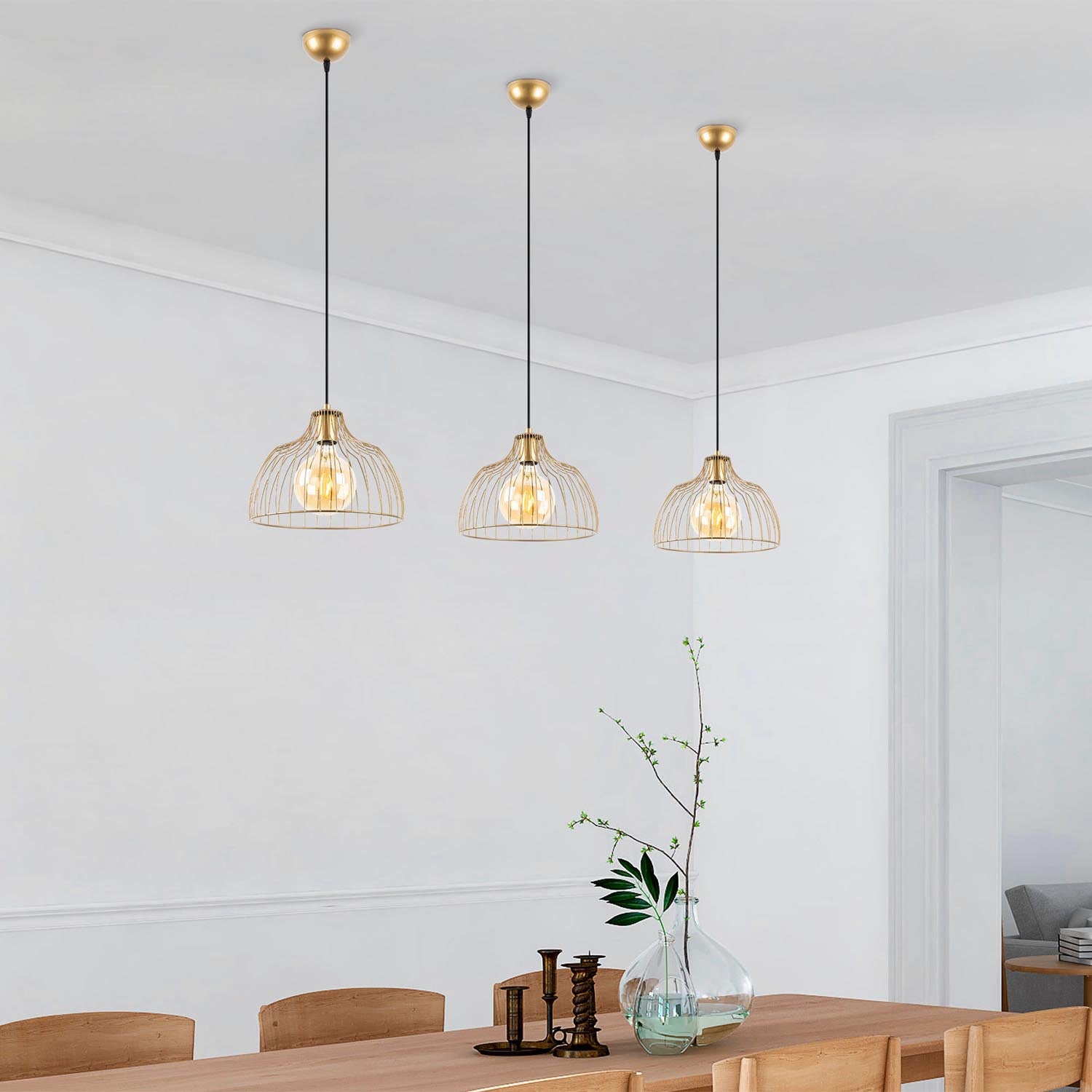 Kozan - 11331 in Glänzendes Gold präsentiert im Onlineshop von KAQTU Design AG. Pendelleuchte ist von Opviq