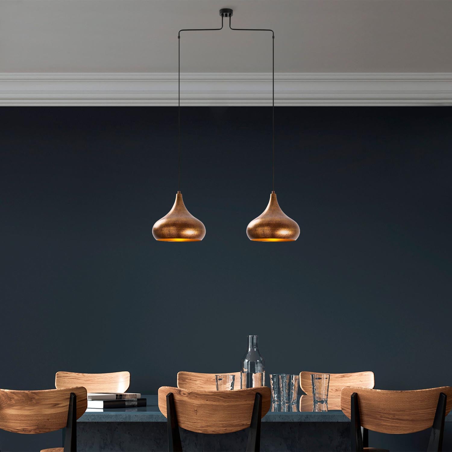Muba - 11551 in Patina präsentiert im Onlineshop von KAQTU Design AG. Pendelleuchte ist von Opviq