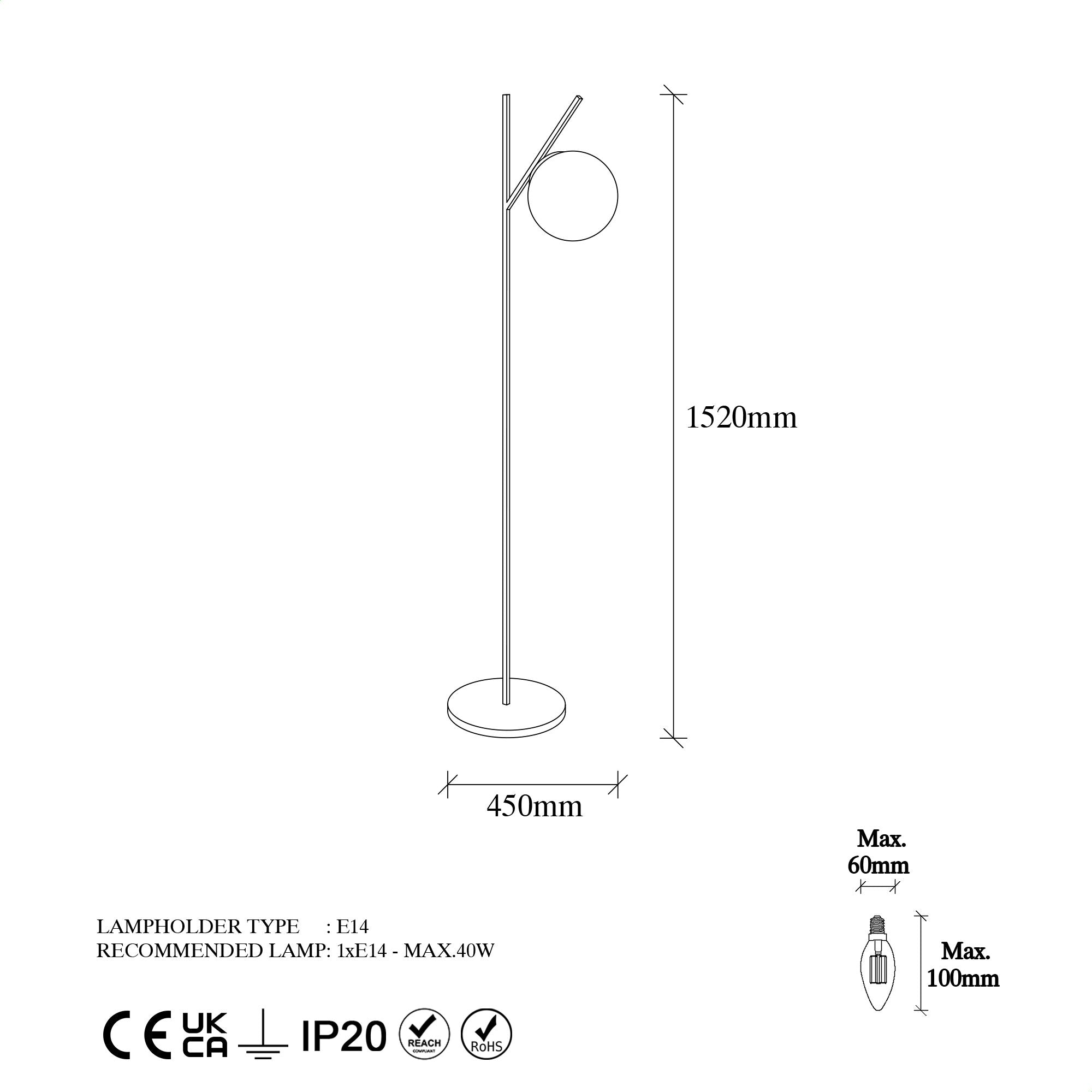 Fork - 13028 in Gold präsentiert im Onlineshop von KAQTU Design AG. Stehleuchte ist von Opviq