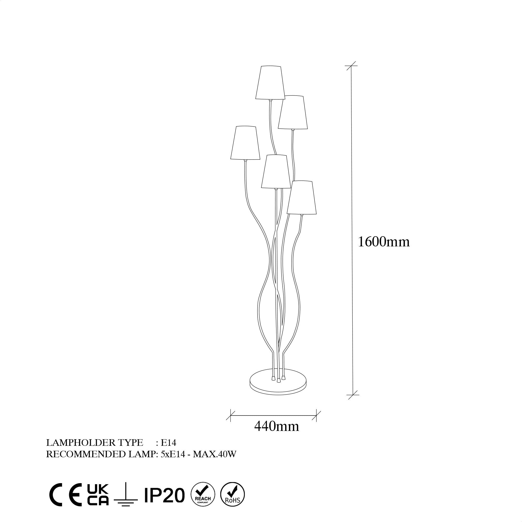 Bonibon - 13239 in Mehrfarbig präsentiert im Onlineshop von KAQTU Design AG. Stehleuchte ist von Opviq
