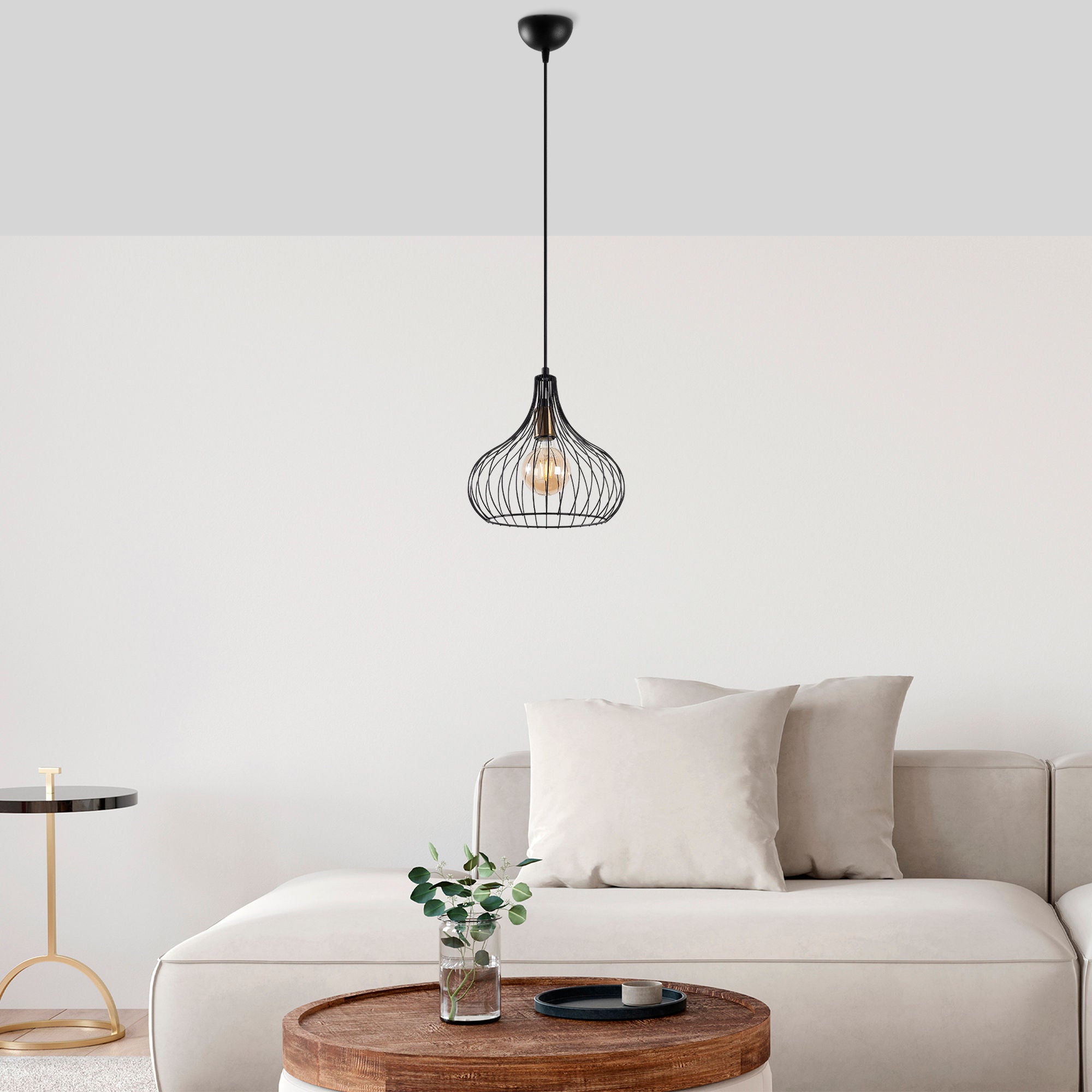 Teldamla - 11905 in Schwarz Antiquität präsentiert im Onlineshop von KAQTU Design AG. Pendelleuchte ist von Opviq