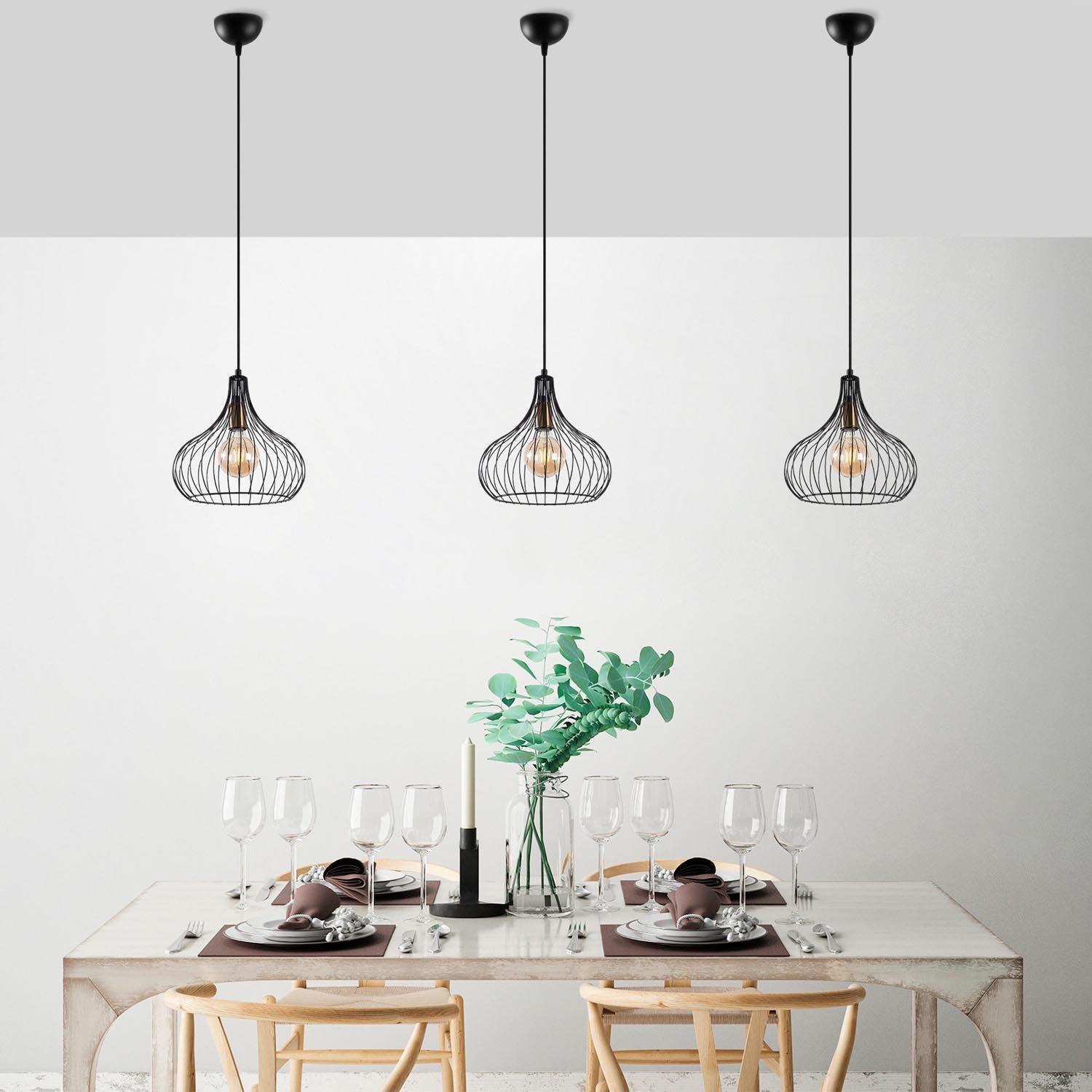 Teldamla - 11905 in Schwarz Antiquität präsentiert im Onlineshop von KAQTU Design AG. Pendelleuchte ist von Opviq