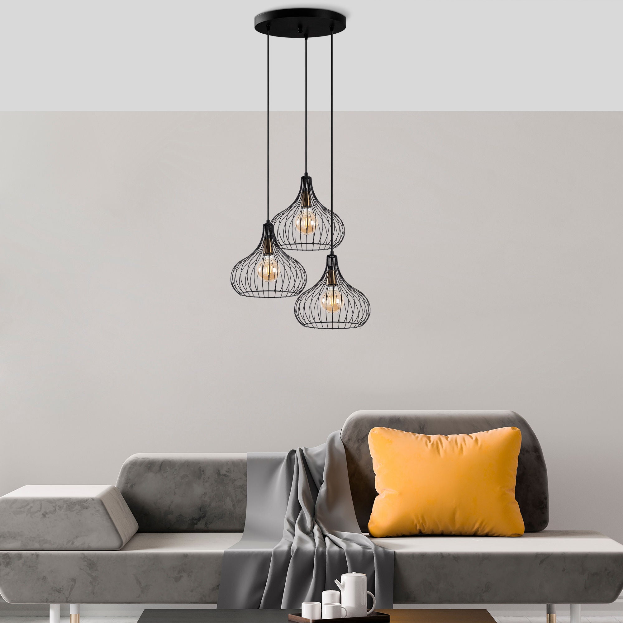 Teldamla - 11915 in Schwarz Antiquität präsentiert im Onlineshop von KAQTU Design AG. Pendelleuchte ist von Opviq