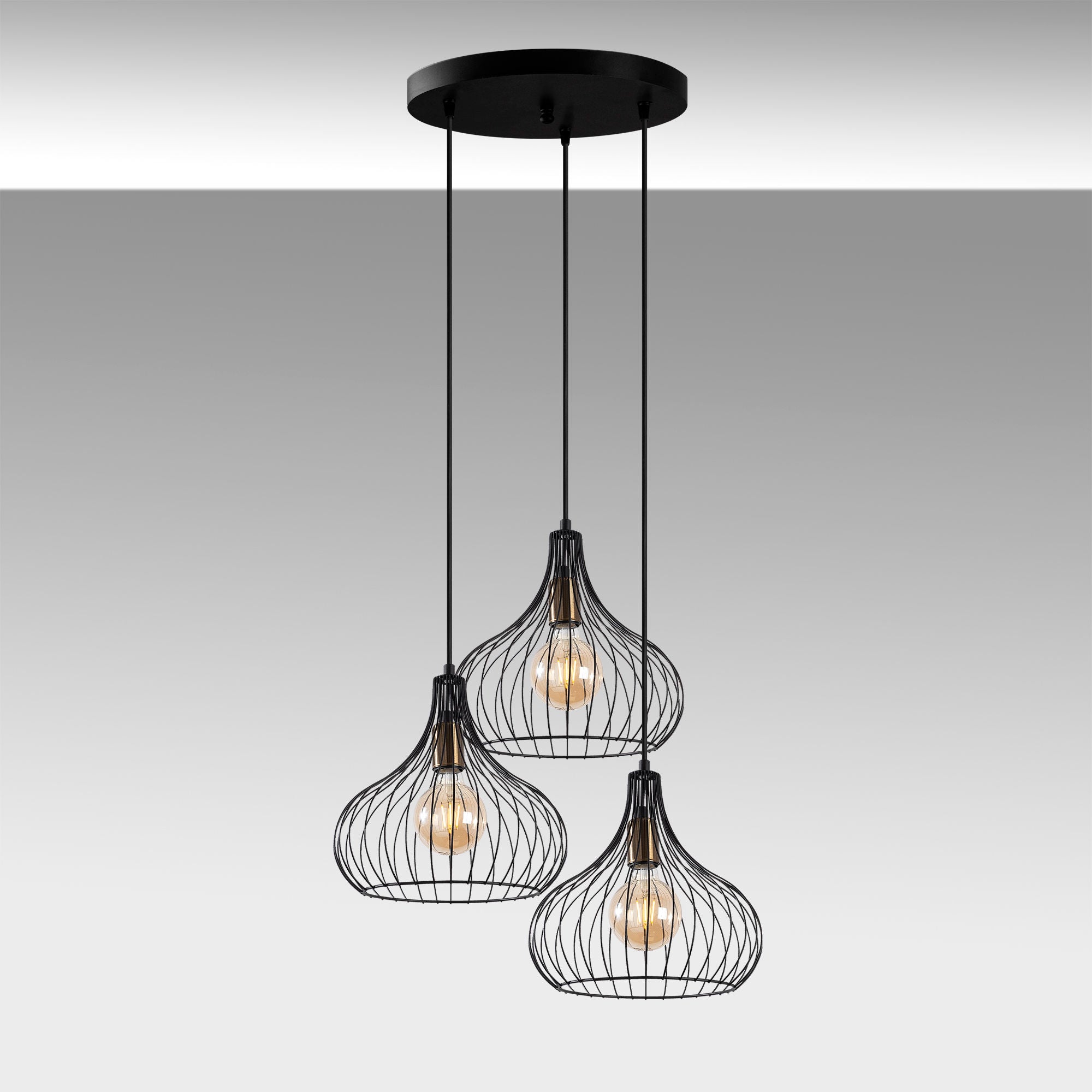 Teldamla - 11915 in Schwarz Antiquität präsentiert im Onlineshop von KAQTU Design AG. Pendelleuchte ist von Opviq