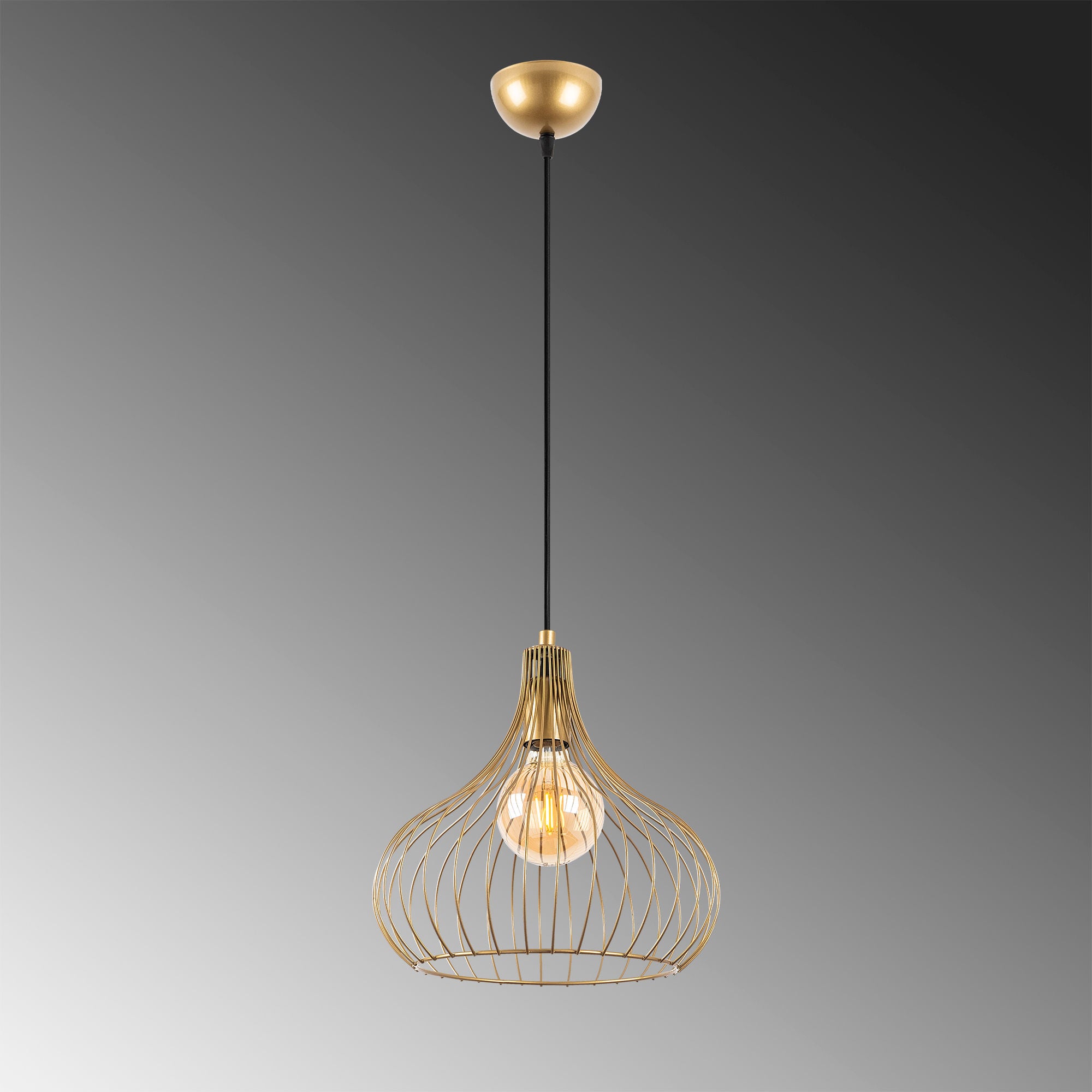 Teldamla - 11920 in Glänzendes Gold präsentiert im Onlineshop von KAQTU Design AG. Pendelleuchte ist von Opviq