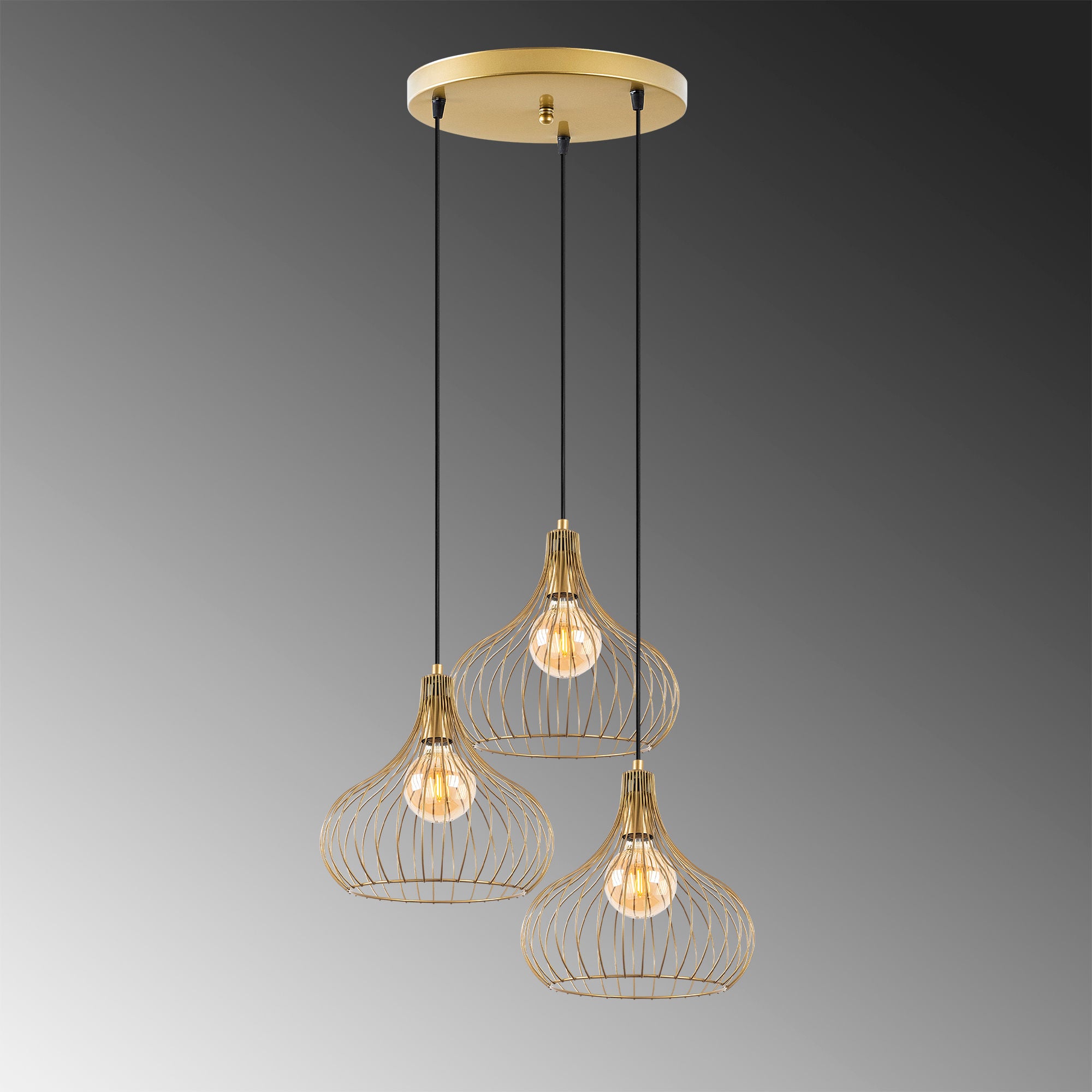 Teldamla - 11930 in Glänzendes Gold präsentiert im Onlineshop von KAQTU Design AG. Pendelleuchte ist von Opviq