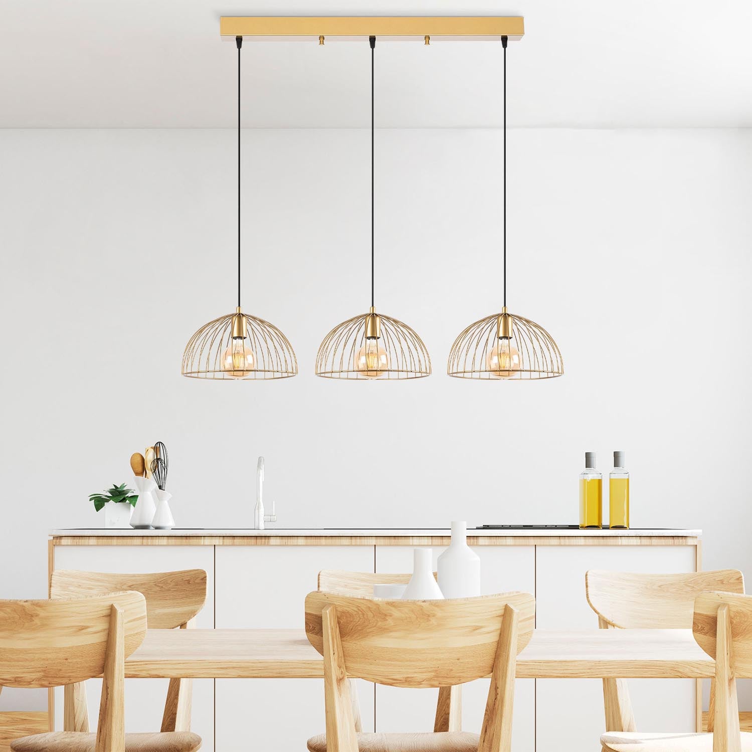 Telkure - 11995 in Glänzendes Gold präsentiert im Onlineshop von KAQTU Design AG. Pendelleuchte ist von Opviq