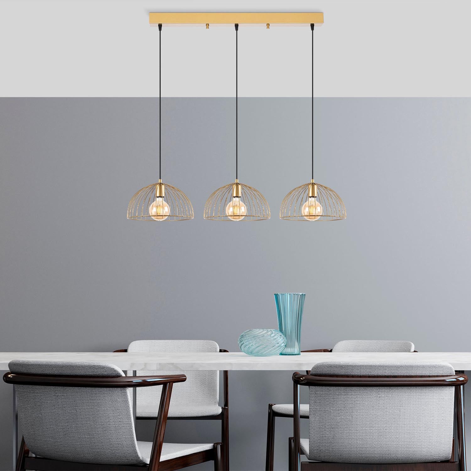 Telkure - 11995 in Glänzendes Gold präsentiert im Onlineshop von KAQTU Design AG. Pendelleuchte ist von Opviq