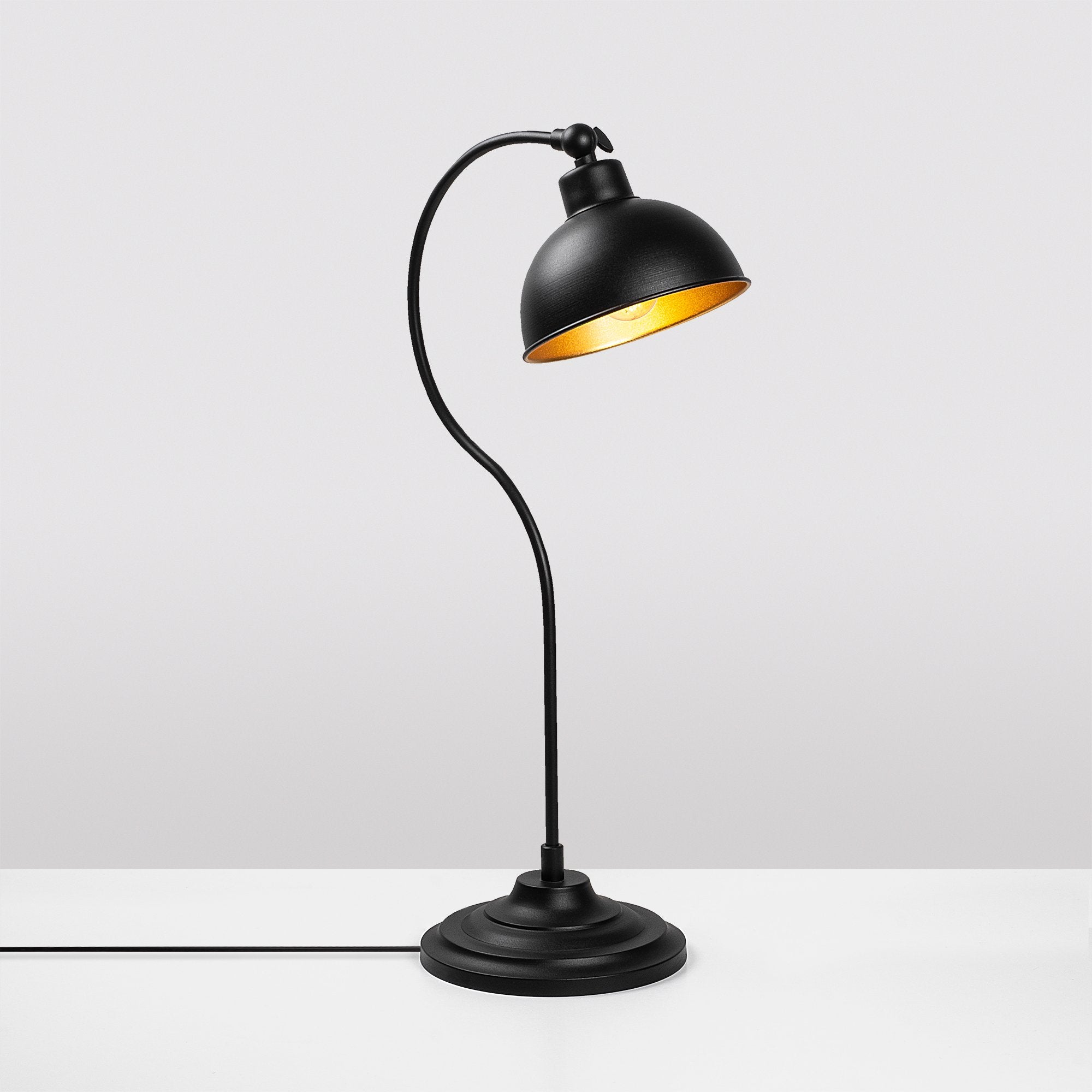 Konika - 12262 in Schwarz Gold präsentiert im Onlineshop von KAQTU Design AG. Tischleuchte ist von Opviq