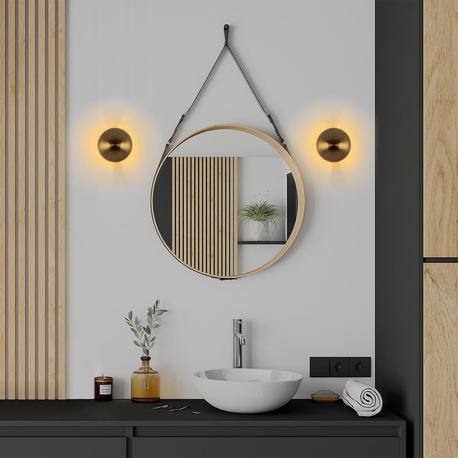 Fungal - 13361 in Gold präsentiert im Onlineshop von KAQTU Design AG. Wandleuchte ist von Opviq