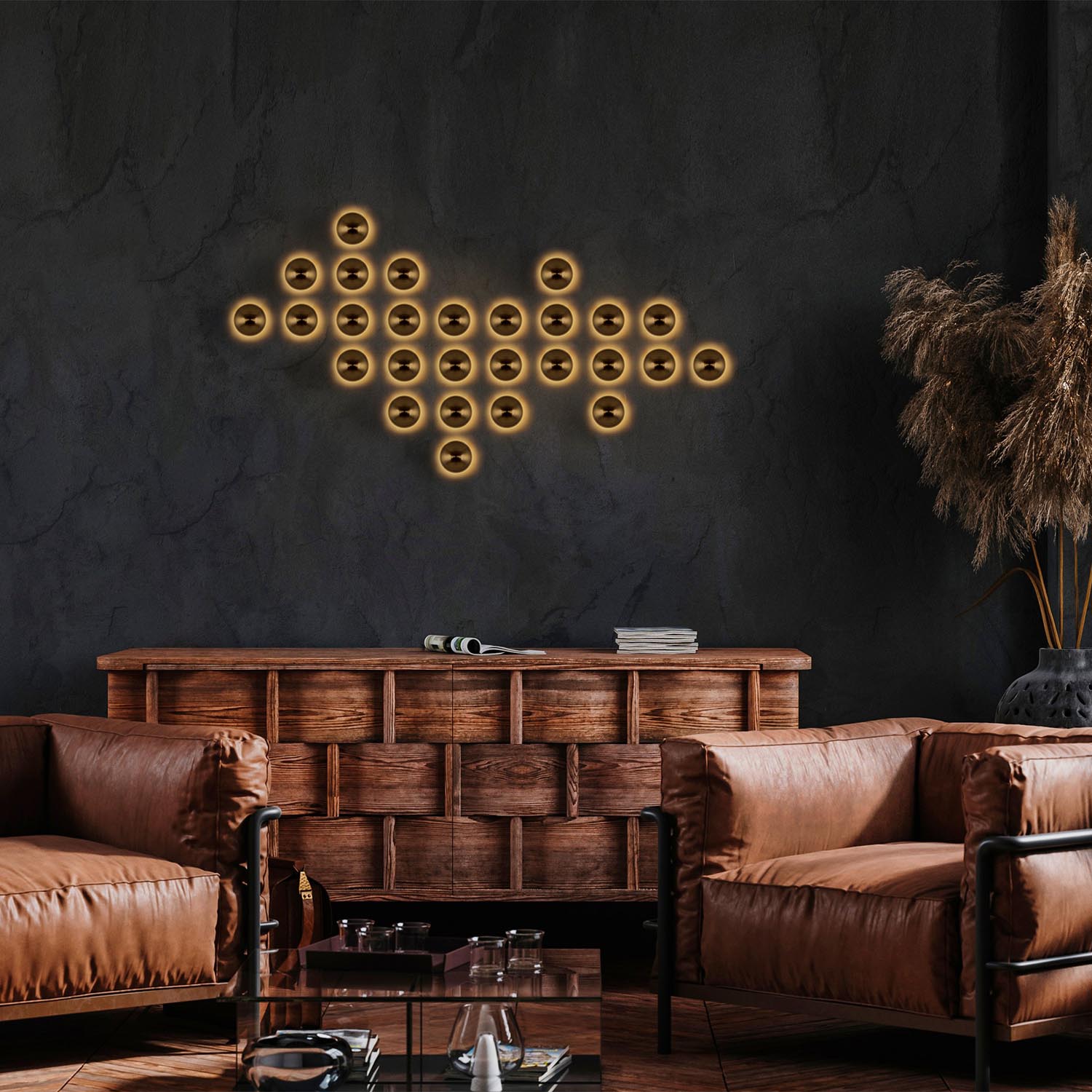 Fungal - 13361 in Gold präsentiert im Onlineshop von KAQTU Design AG. Wandleuchte ist von Opviq