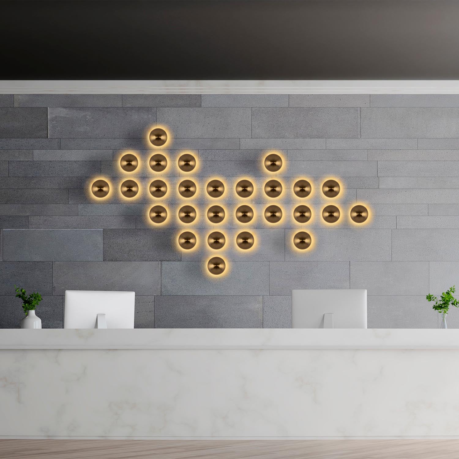 Fungal - 13362 in Gold präsentiert im Onlineshop von KAQTU Design AG. Wandleuchte ist von Opviq