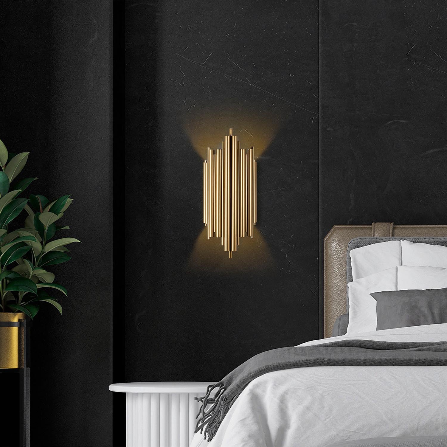 Reis - 13341 in Gold präsentiert im Onlineshop von KAQTU Design AG. Wandleuchte ist von Opviq