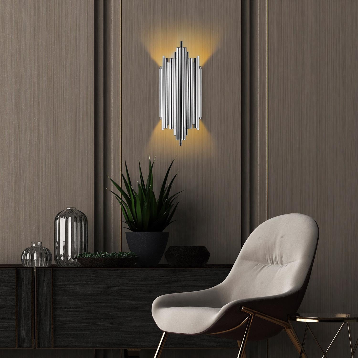 Reis - 13342 in Chrome präsentiert im Onlineshop von KAQTU Design AG. Wandleuchte ist von Opviq
