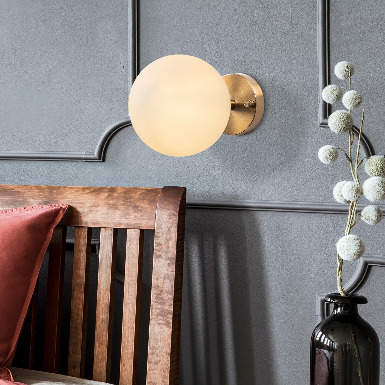 Atmaca - 10240 in Vintage präsentiert im Onlineshop von KAQTU Design AG. Wandleuchte ist von Opviq