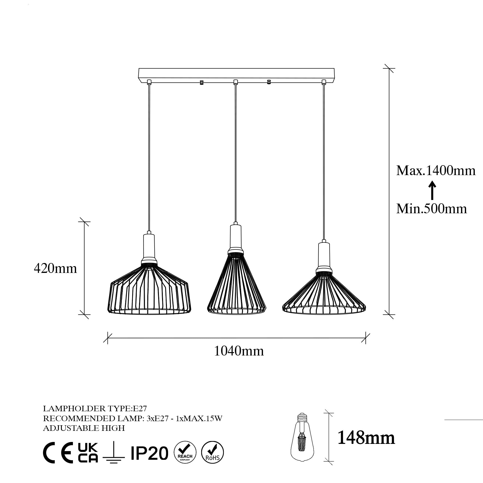 Dear - 11220 in Schwarz Antiquität präsentiert im Onlineshop von KAQTU Design AG. Pendelleuchte ist von Opviq