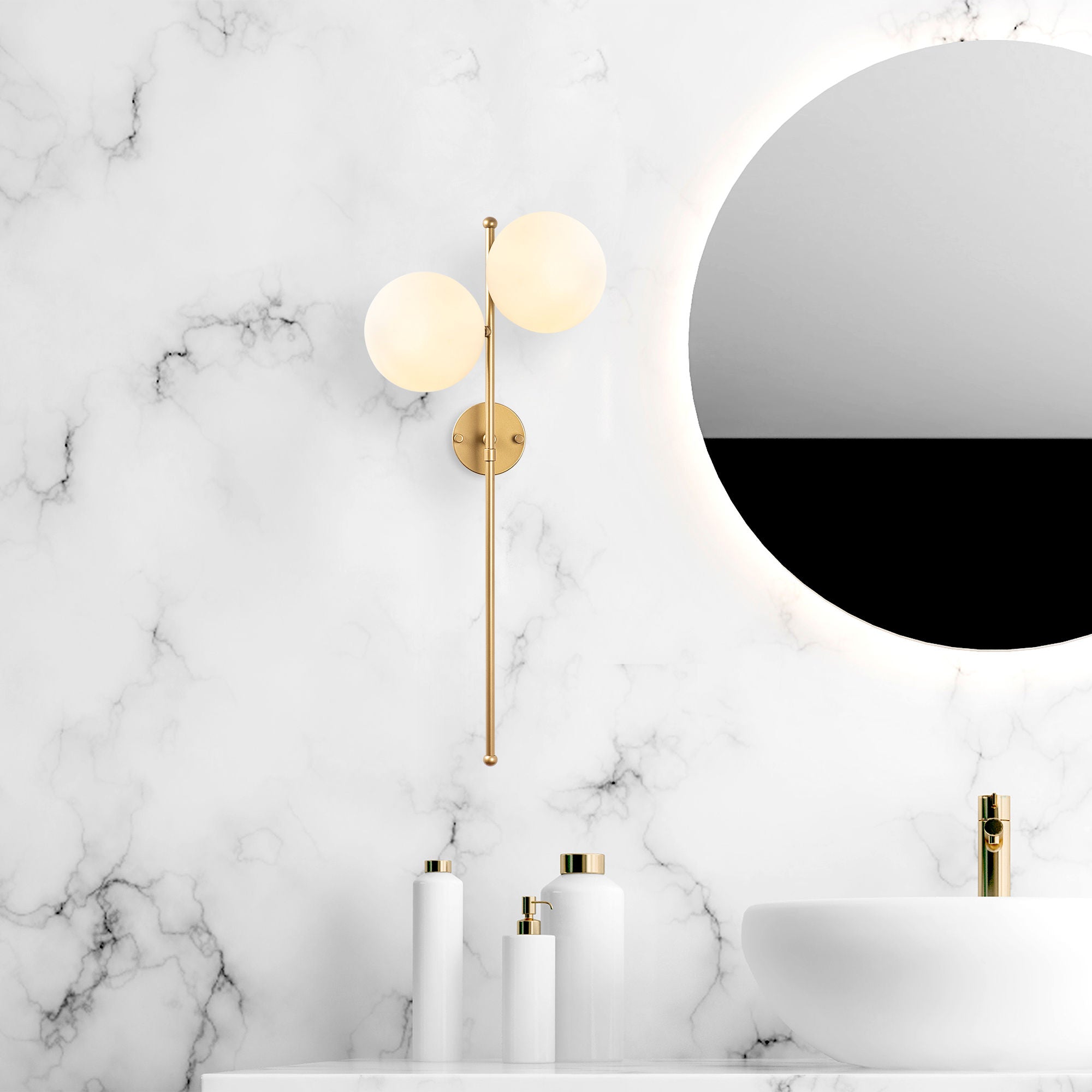 Fazli - 10410 in Glänzendes Gold präsentiert im Onlineshop von KAQTU Design AG. Wandleuchte ist von Opviq