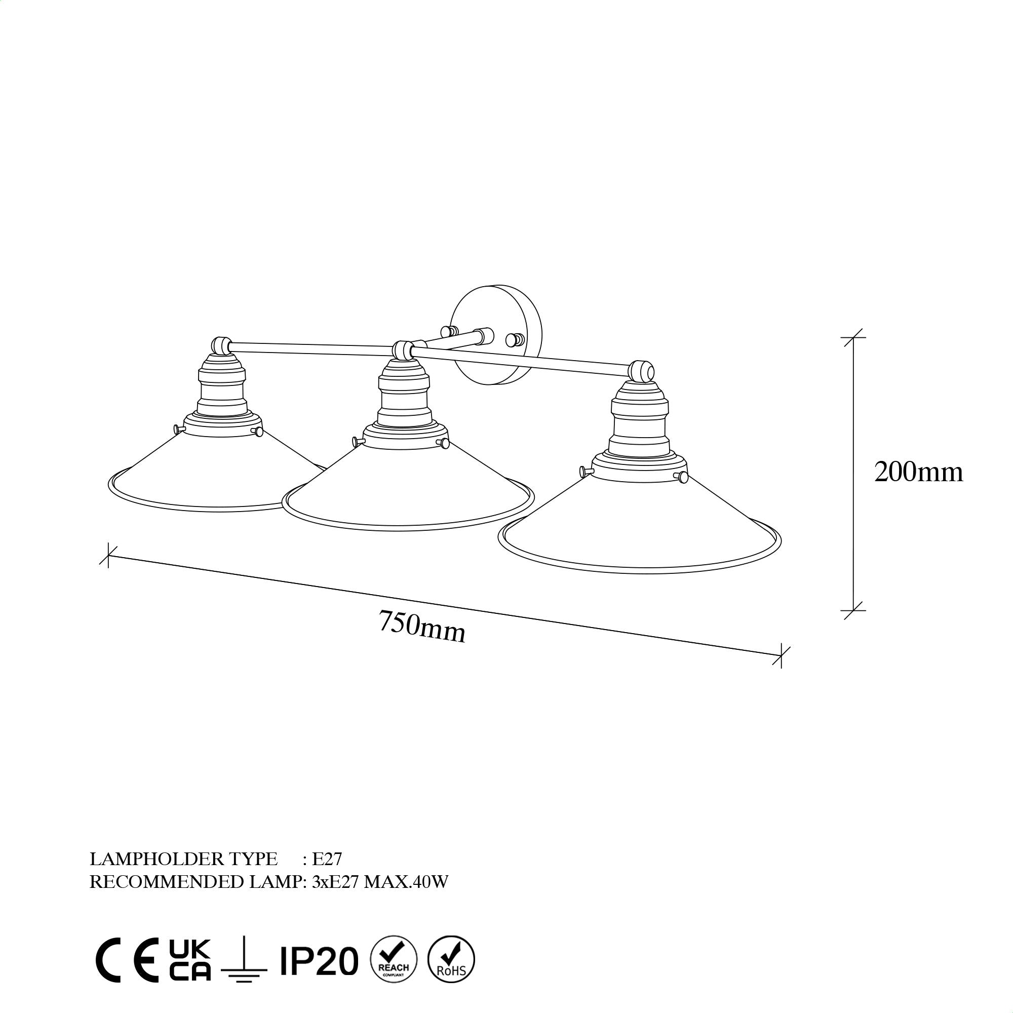 Conical - 12185 in Schwarz Antiquität präsentiert im Onlineshop von KAQTU Design AG. Wandleuchte ist von Opviq