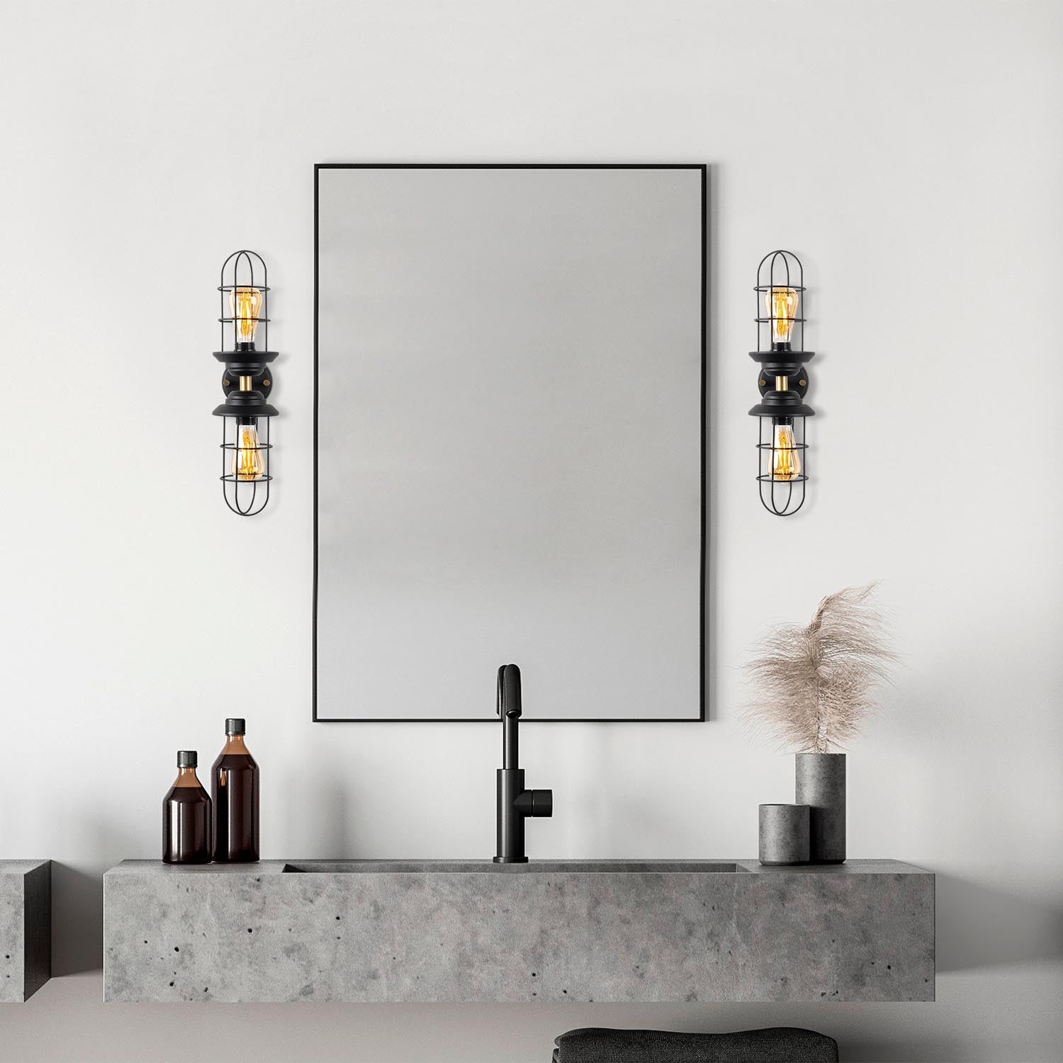 Mahoni - 13207 in Schwarz Gold präsentiert im Onlineshop von KAQTU Design AG. Wandleuchte ist von Opviq