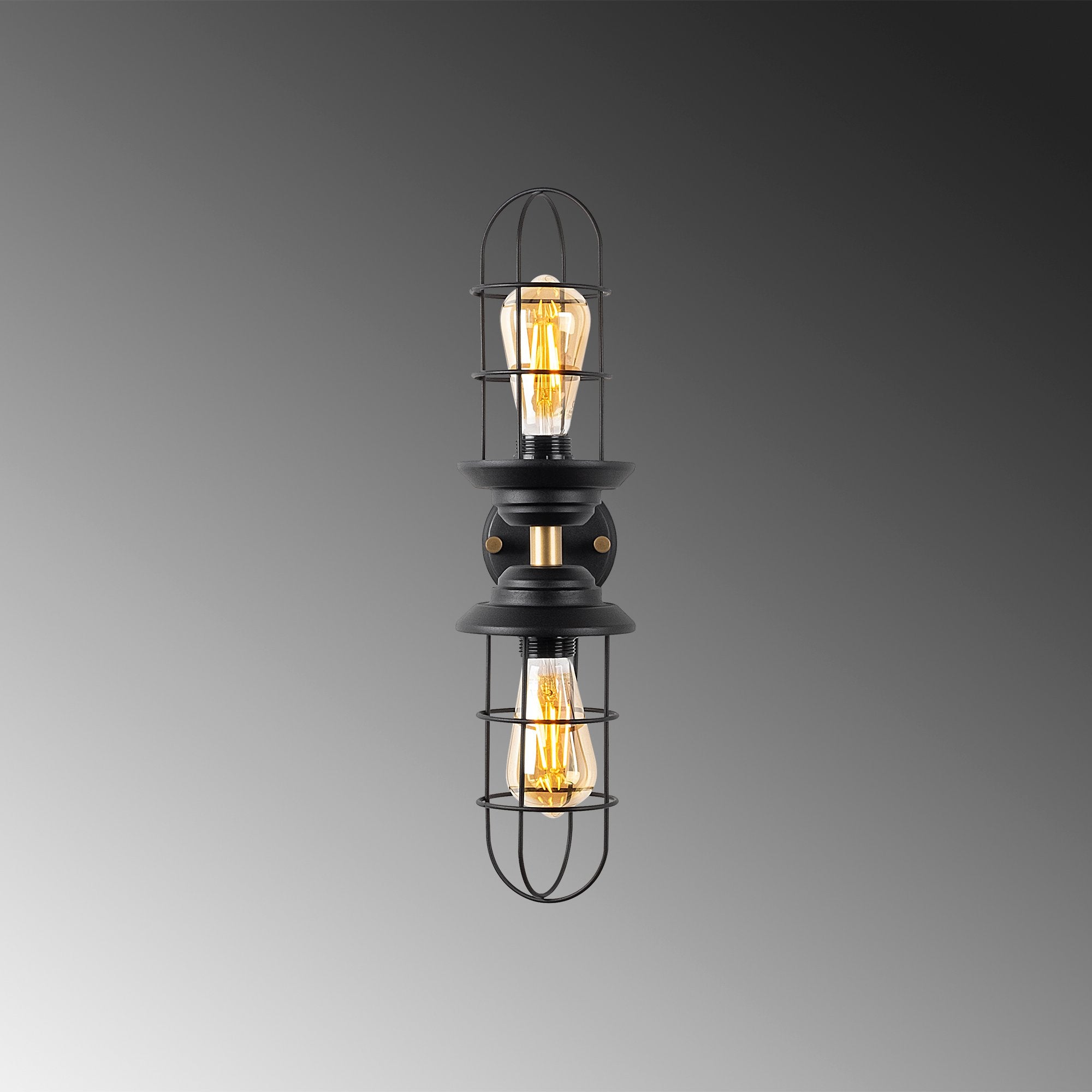 Mahoni - 13207 in Schwarz Gold präsentiert im Onlineshop von KAQTU Design AG. Wandleuchte ist von Opviq
