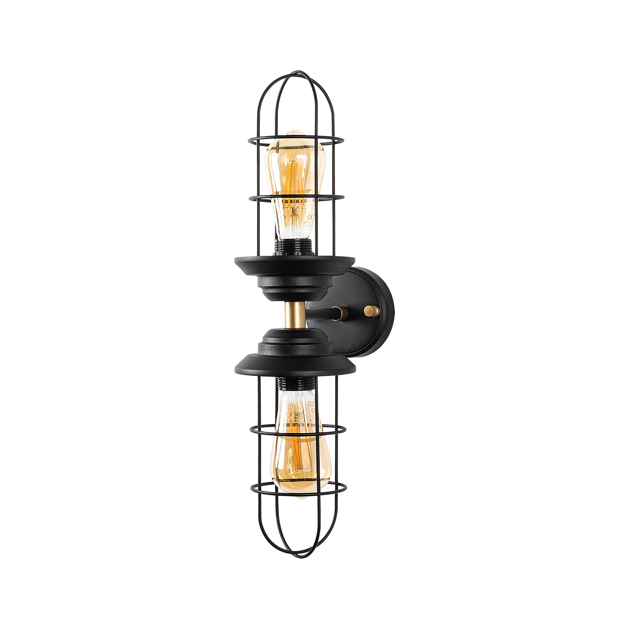 Mahoni - 13207 in Schwarz Gold präsentiert im Onlineshop von KAQTU Design AG. Wandleuchte ist von Opviq