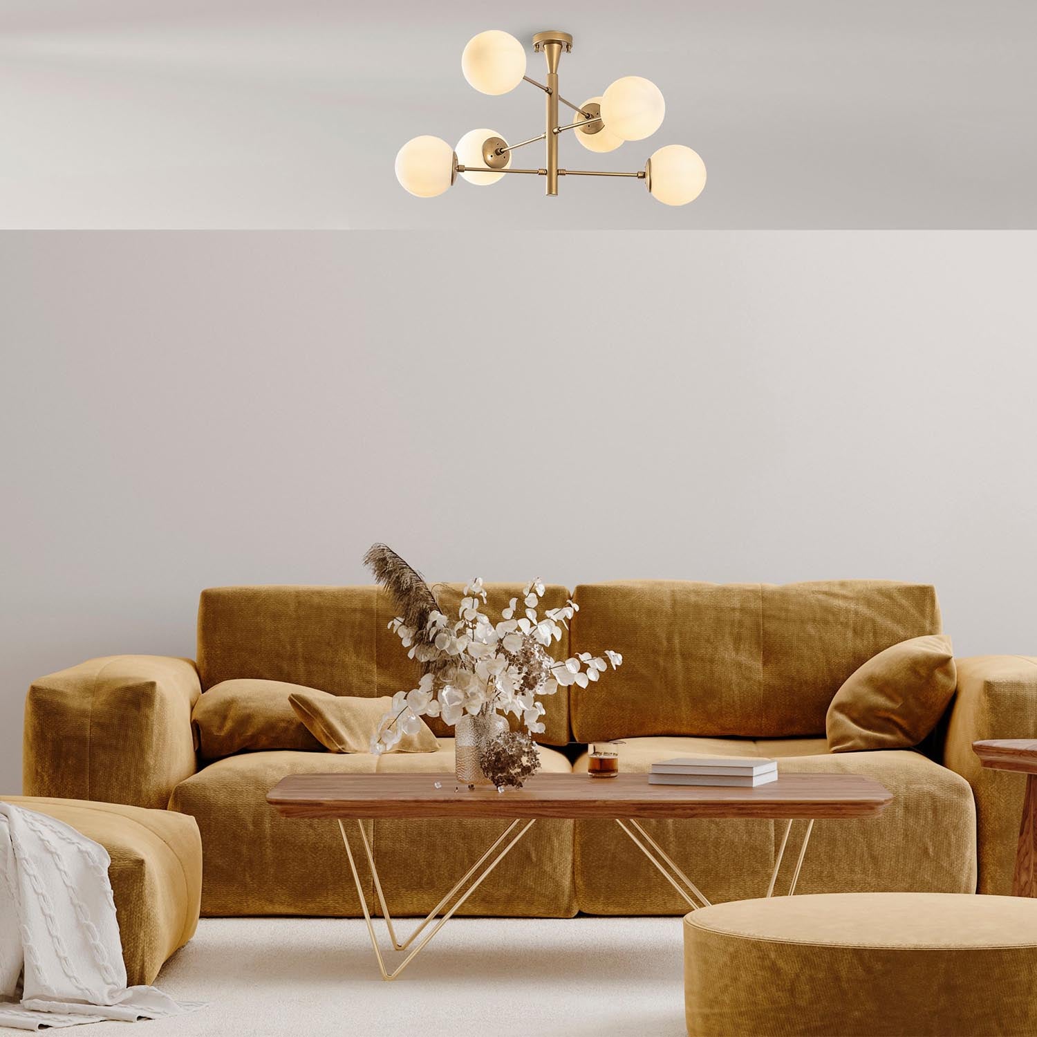 Arge - 10173 in Gold präsentiert im Onlineshop von KAQTU Design AG. Deckenleuchte ist von Opviq